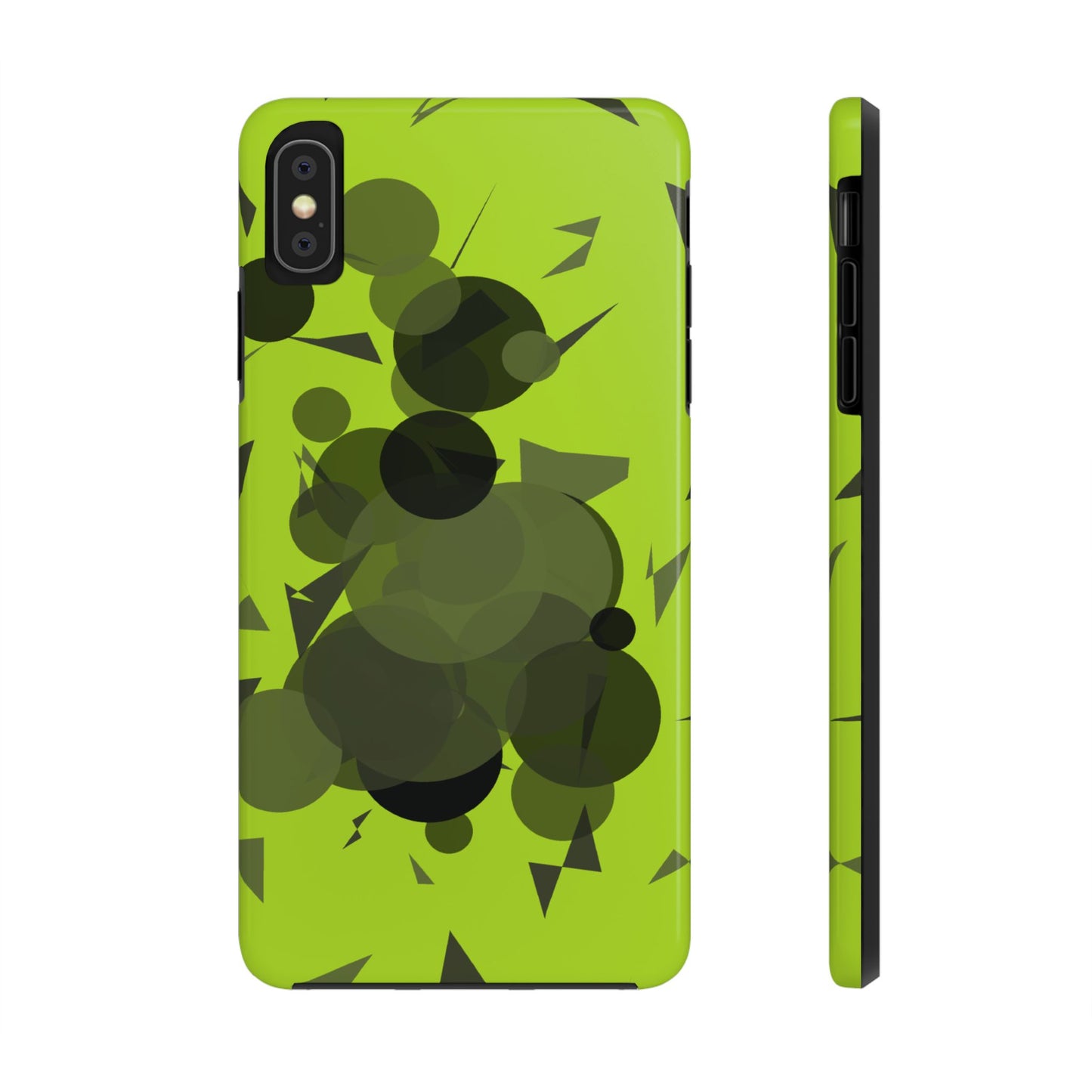 Lime Green Abstract Pattern Tough Phone Cases, Case-Mate