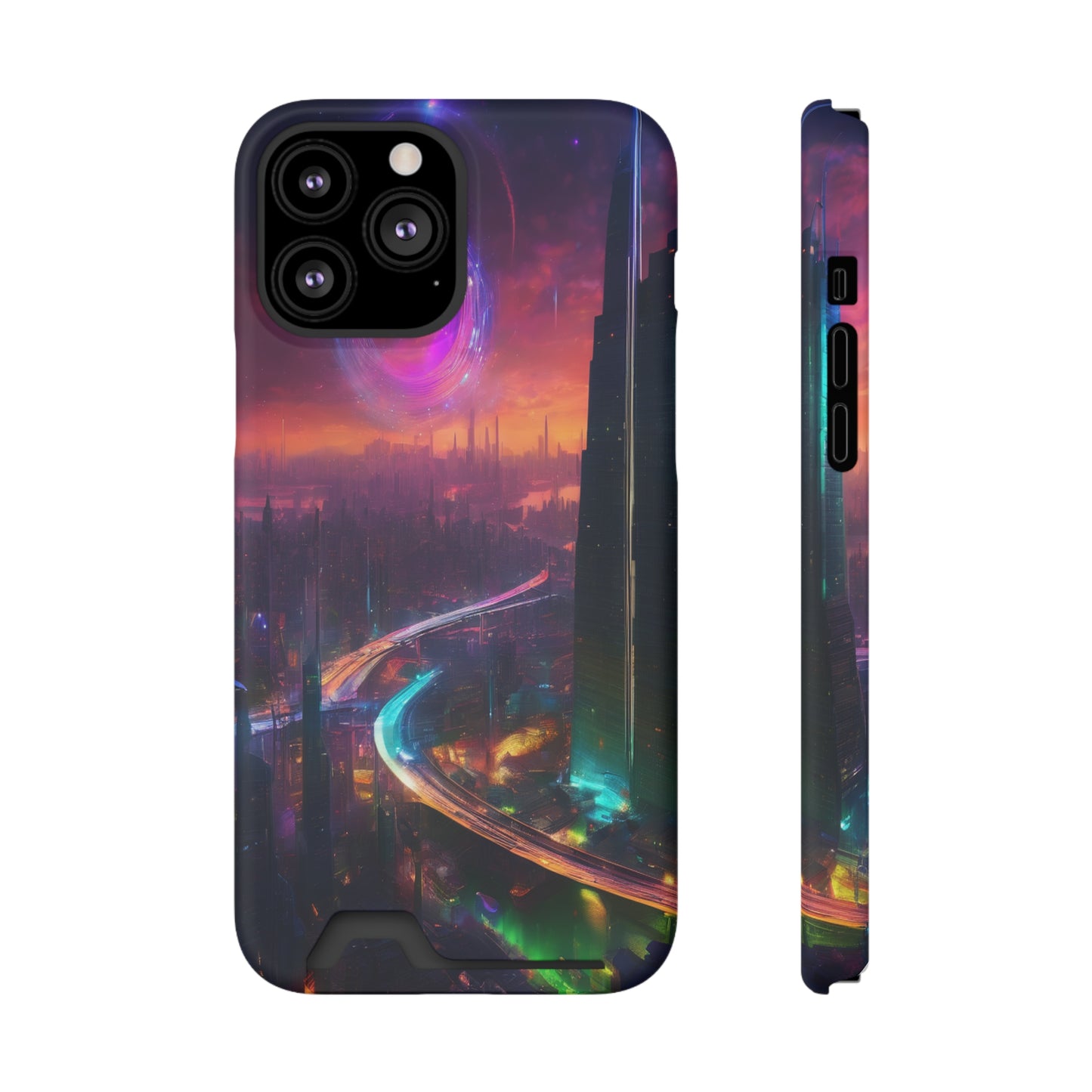 Neon Card Holder Phone Case - MagSafe, iPhone 13 & Galaxy S21/22