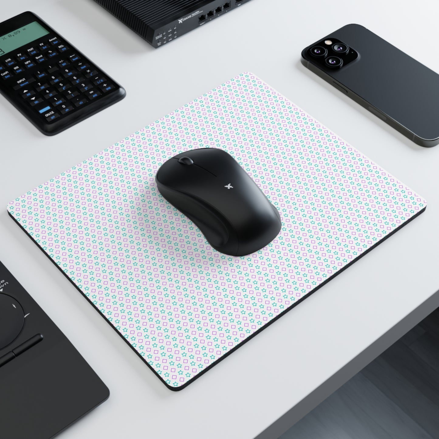 Neon Custom Mouse Pad - Rectangular Desk Mat 9.3x7.8, Non-slip