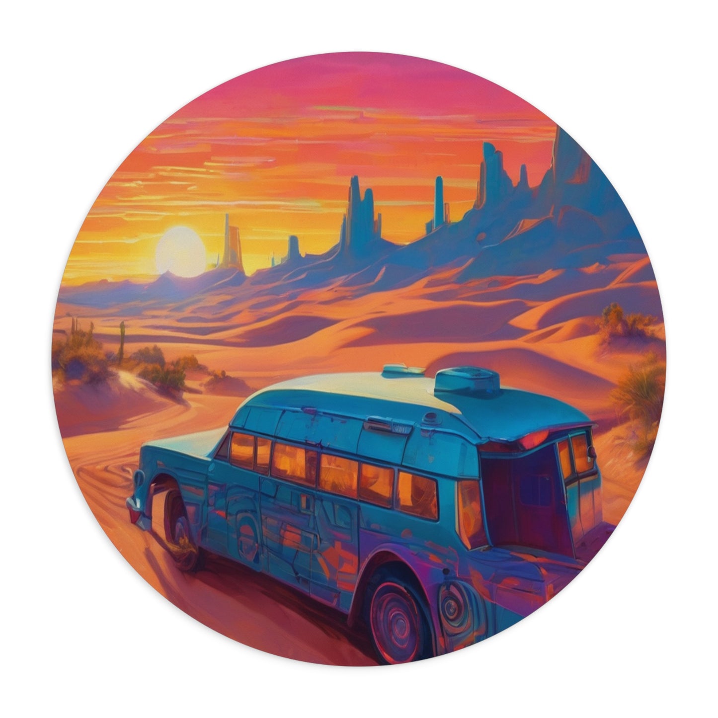 Custom Mouse Pad - Round or Rectangle, Neoprene Non-Slip Desk Pad