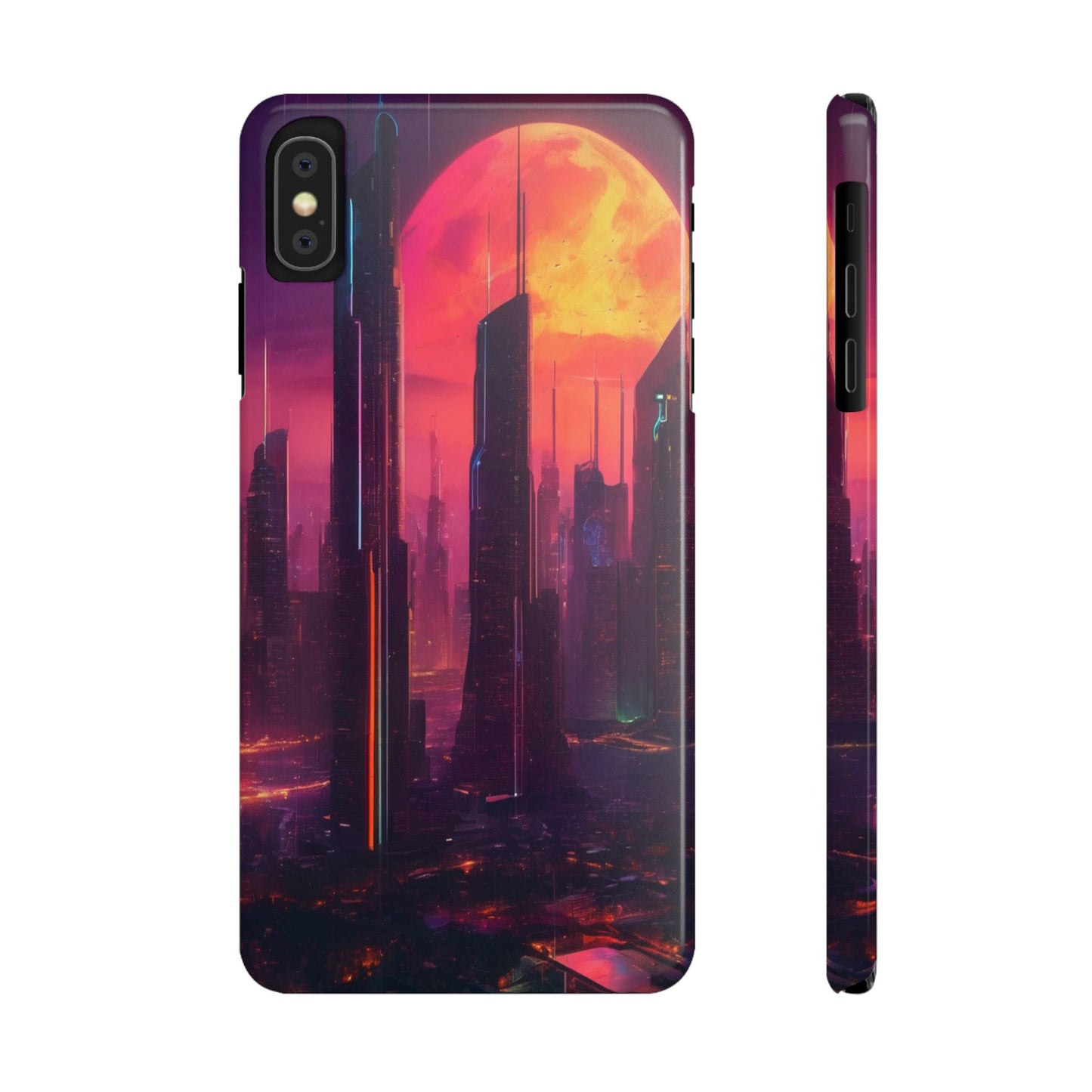 Slim Phone Case: Glossy Lexan, Impact-Resistant, Wireless Charging