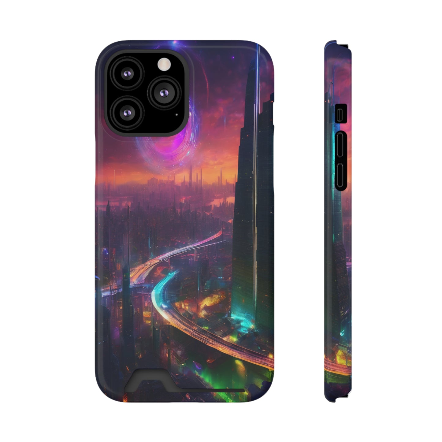 Neon Card Holder Phone Case - MagSafe, iPhone 13 & Galaxy S21/22