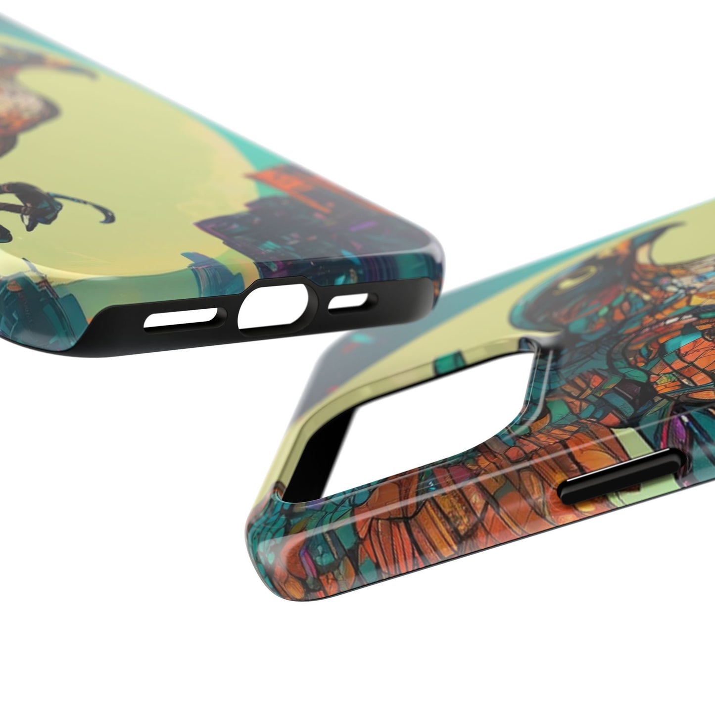 Neon Tough Phone Case - Impact-Resistant, Glossy Finish