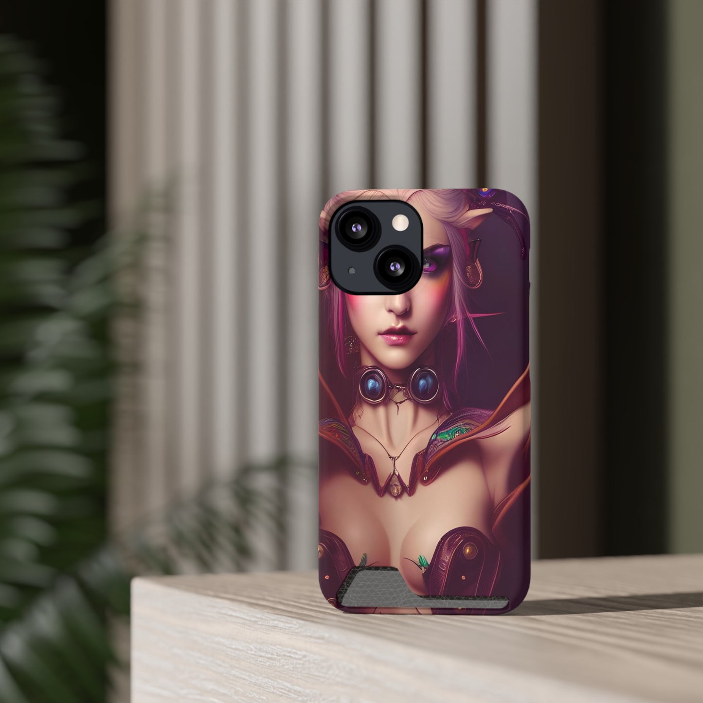 Phone Case with Card Holder - Polycarbonate, Glossy or Matte