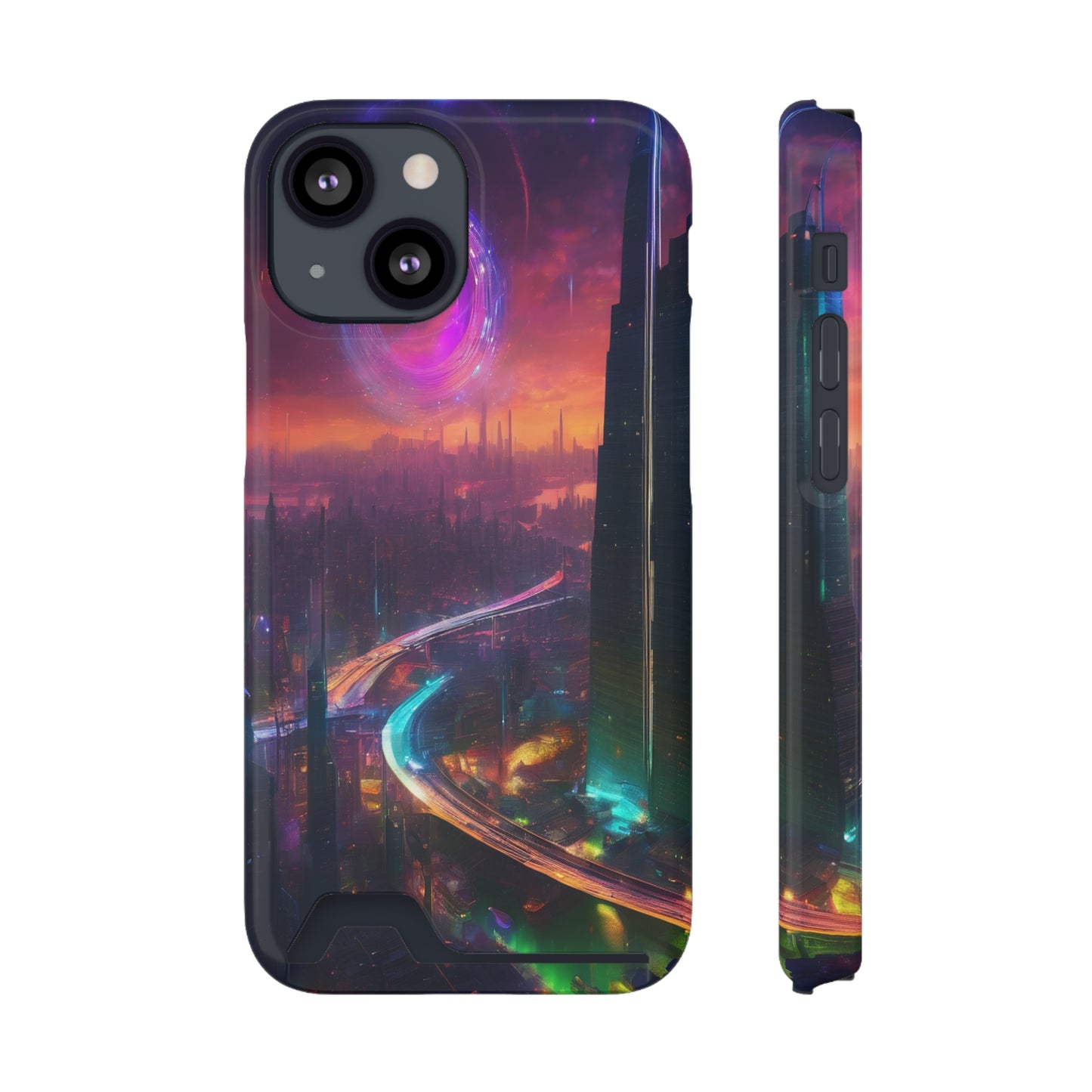 Neon Card Holder Phone Case - MagSafe, iPhone 13 & Galaxy S21/22