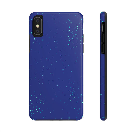 Blue Abstract Dot Pattern Tough Phone Cases, Case-Mate