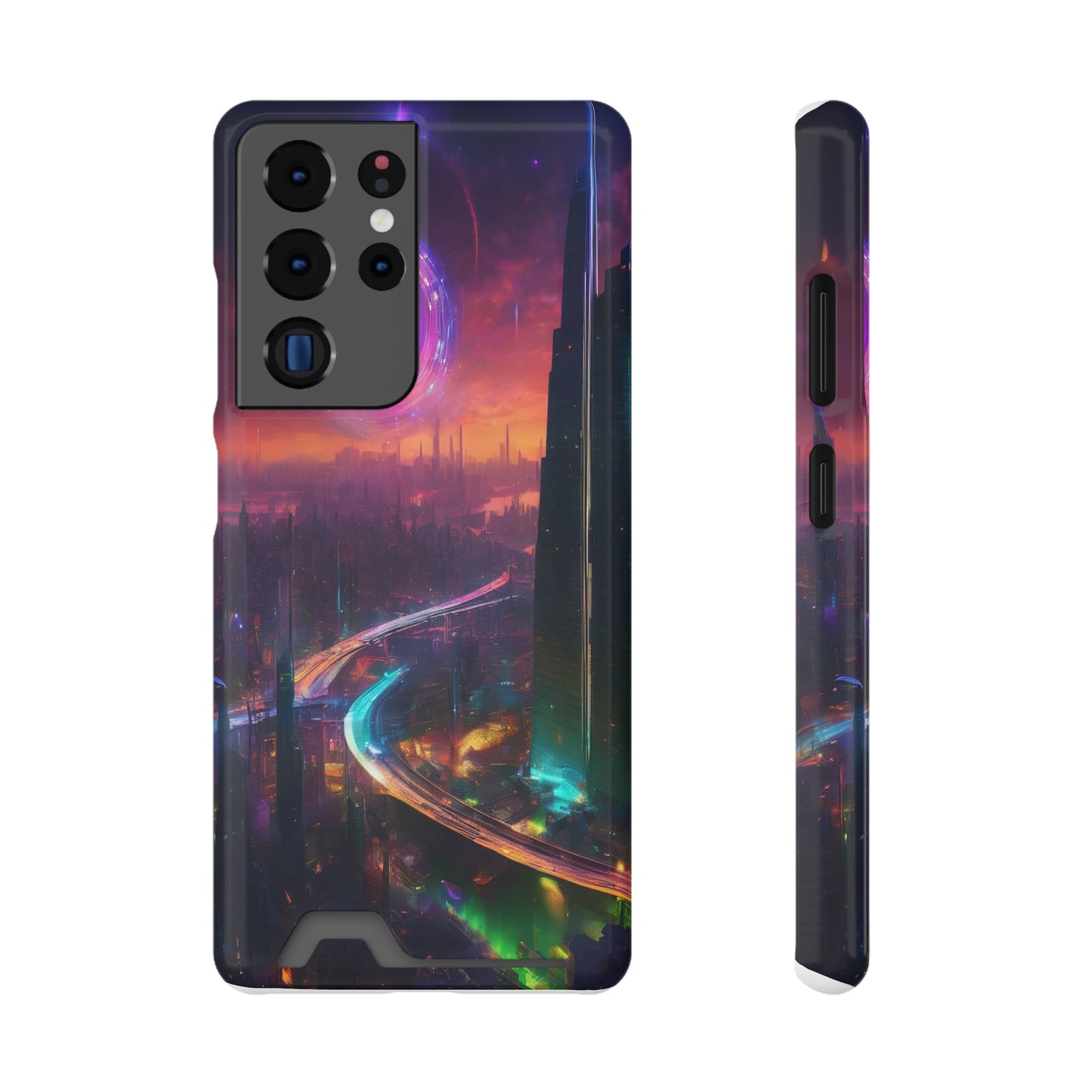 Neon Card Holder Phone Case - MagSafe, iPhone 13 & Galaxy S21/22