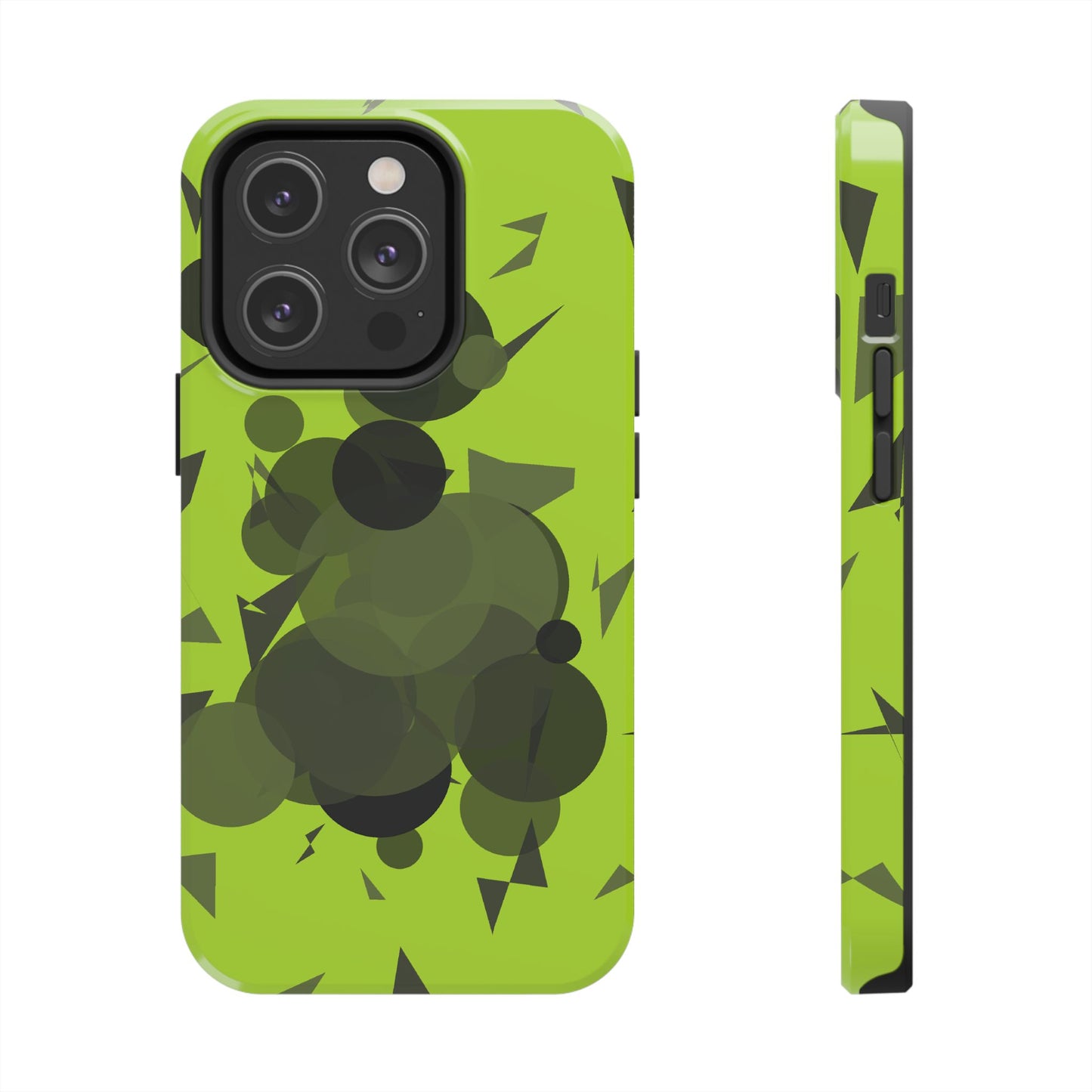 Lime Green Abstract Pattern Tough Phone Cases, Case-Mate