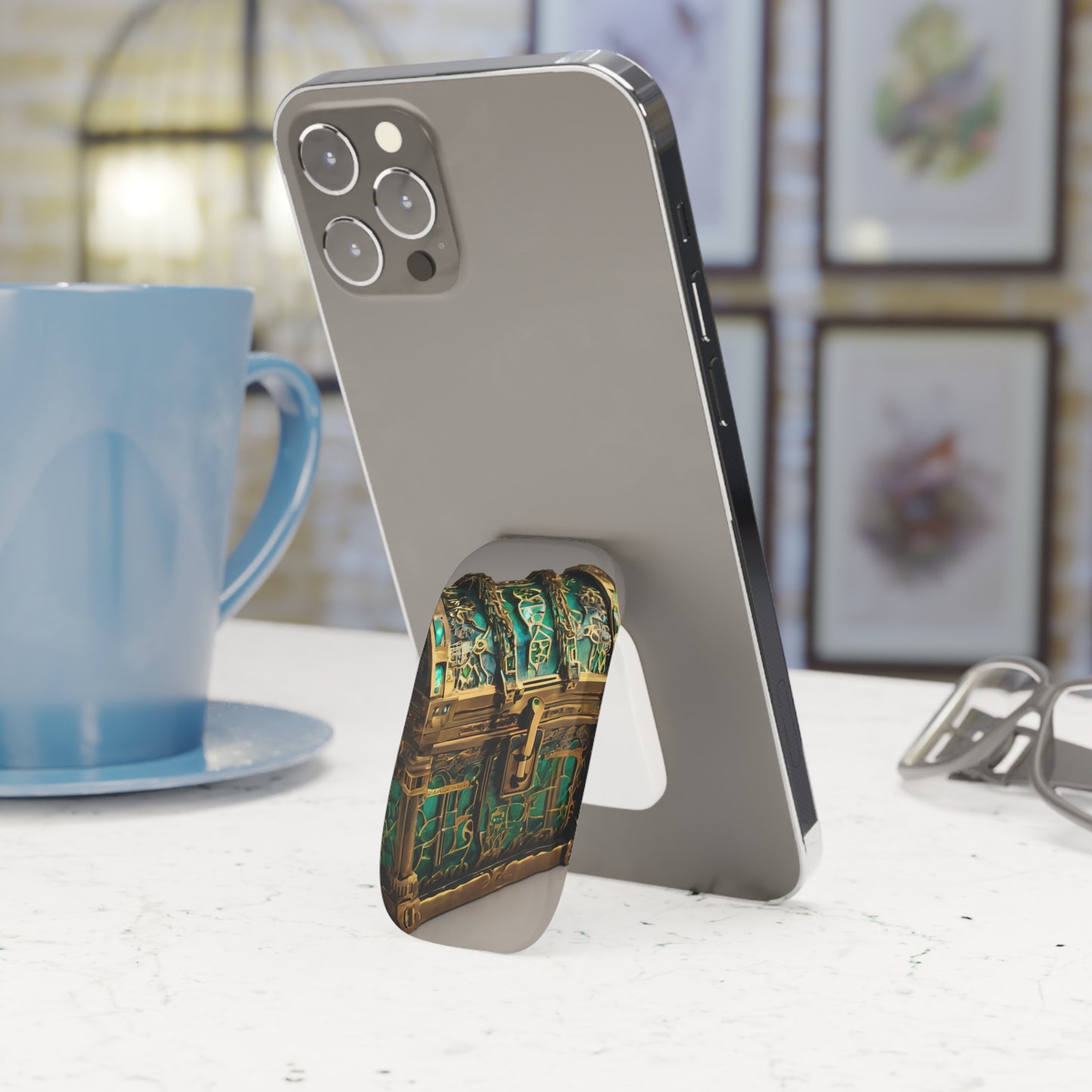 Phone Click-On Grip Kickstand Back Holder & Stand