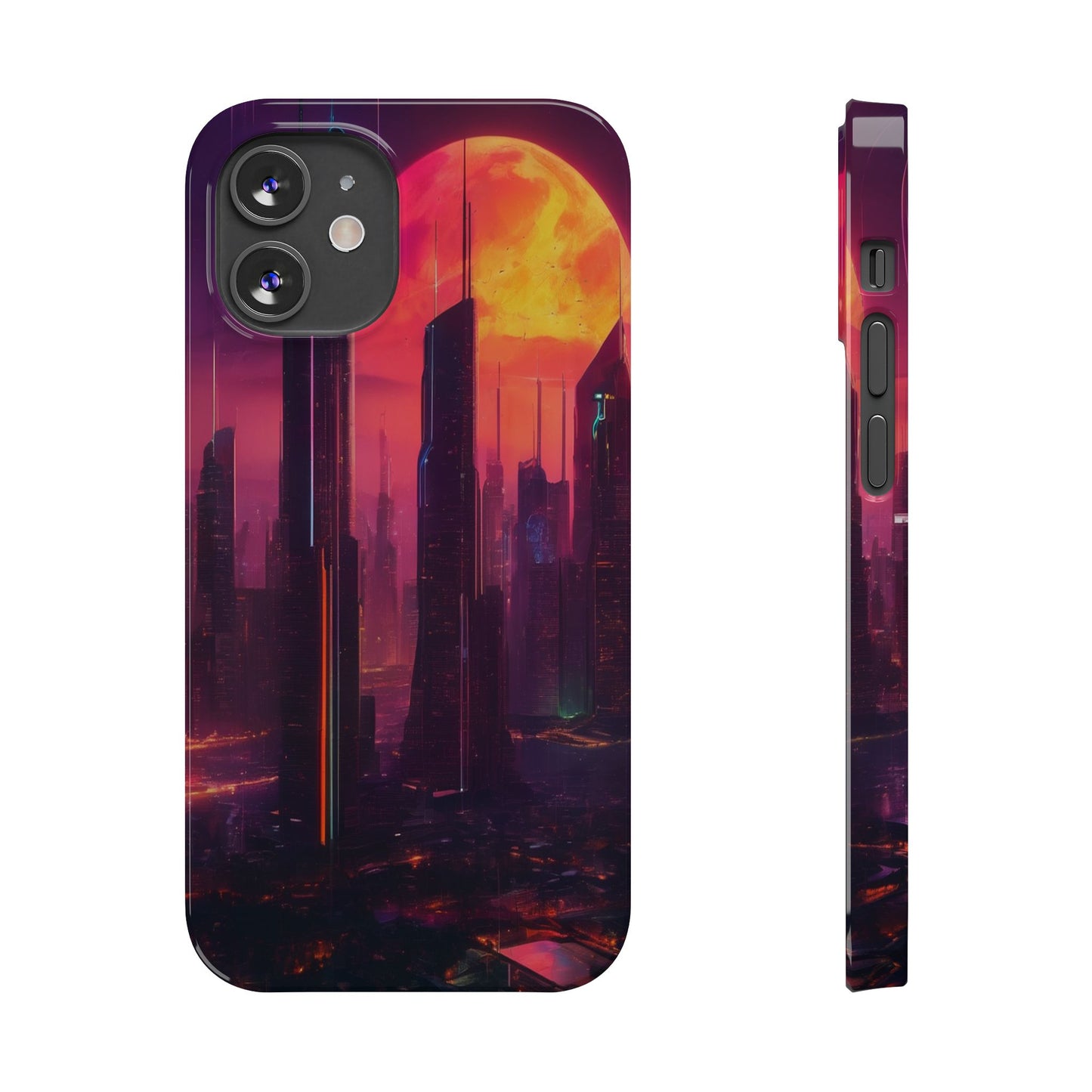 Slim Phone Case: Glossy Lexan, Impact-Resistant, Wireless Charging