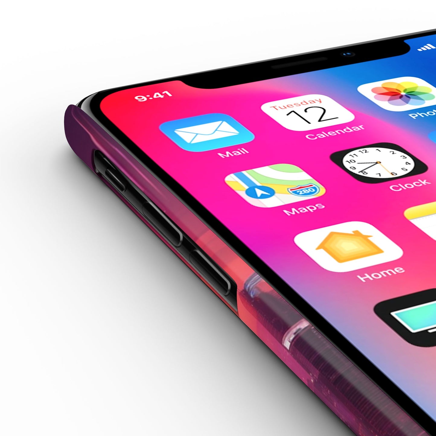 Slim Phone Case: Glossy Lexan, Impact-Resistant, Wireless Charging