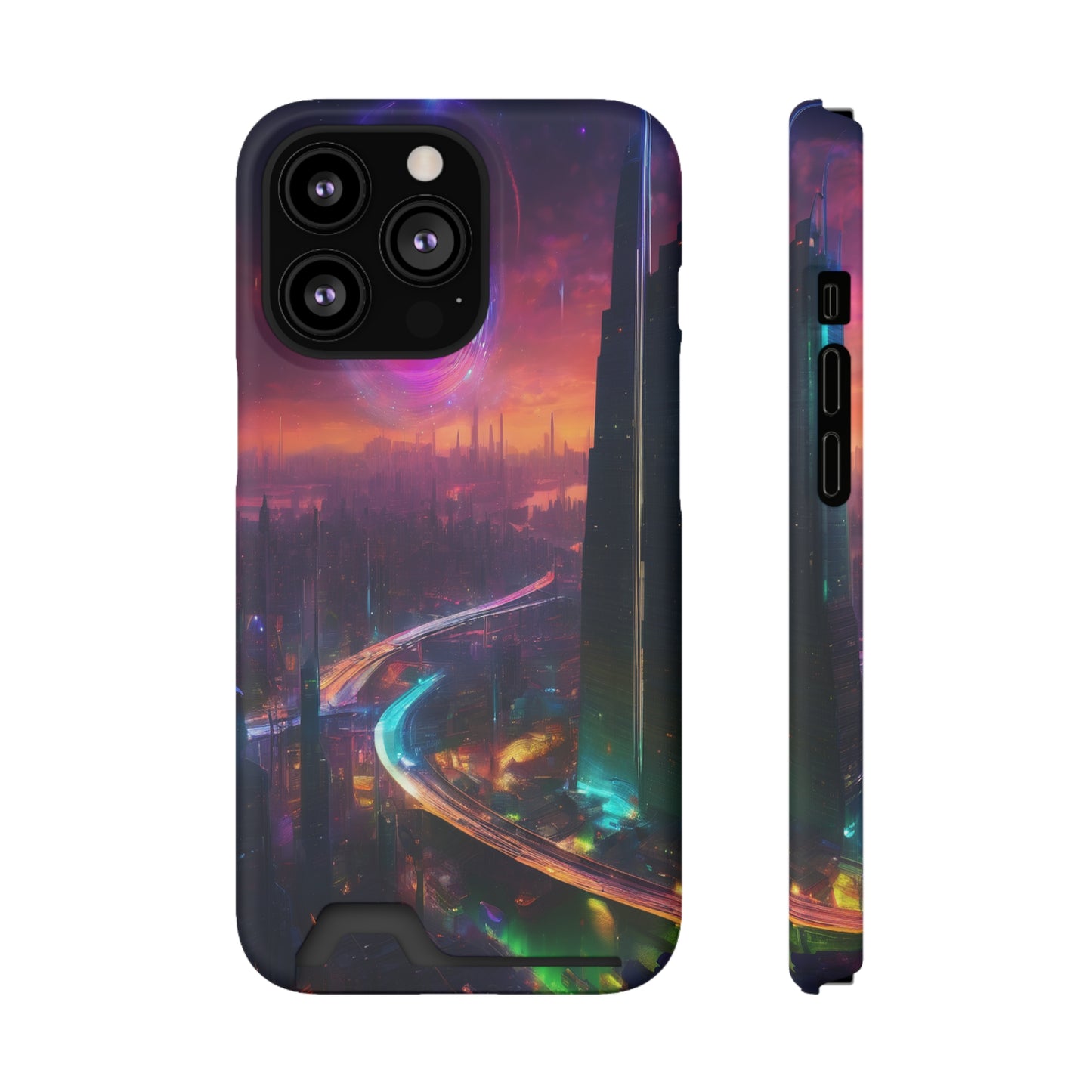 Neon Card Holder Phone Case - MagSafe, iPhone 13 & Galaxy S21/22