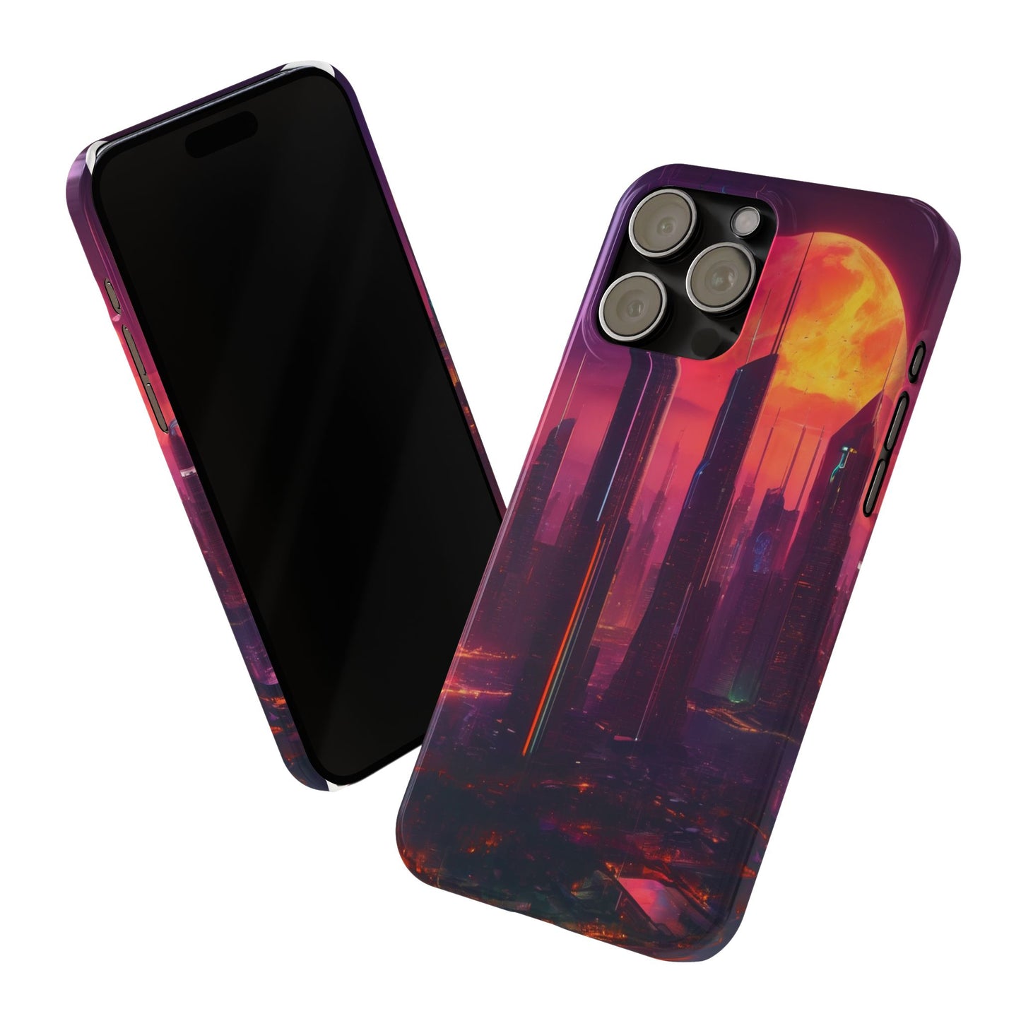 Slim Phone Case: Glossy Lexan, Impact-Resistant, Wireless Charging