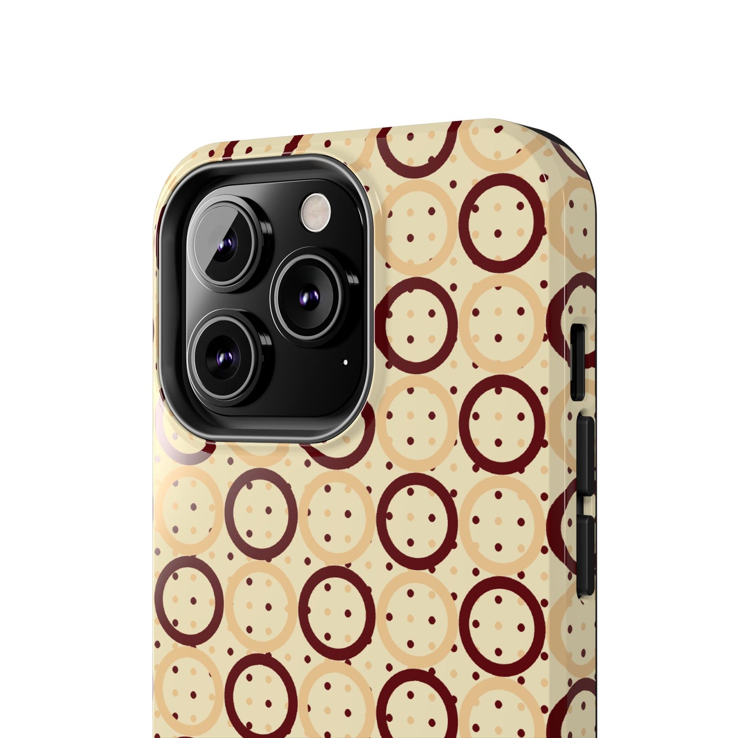 Beige Circle Dot Abstract Pattern Tough Phone Cases, Case-Mate