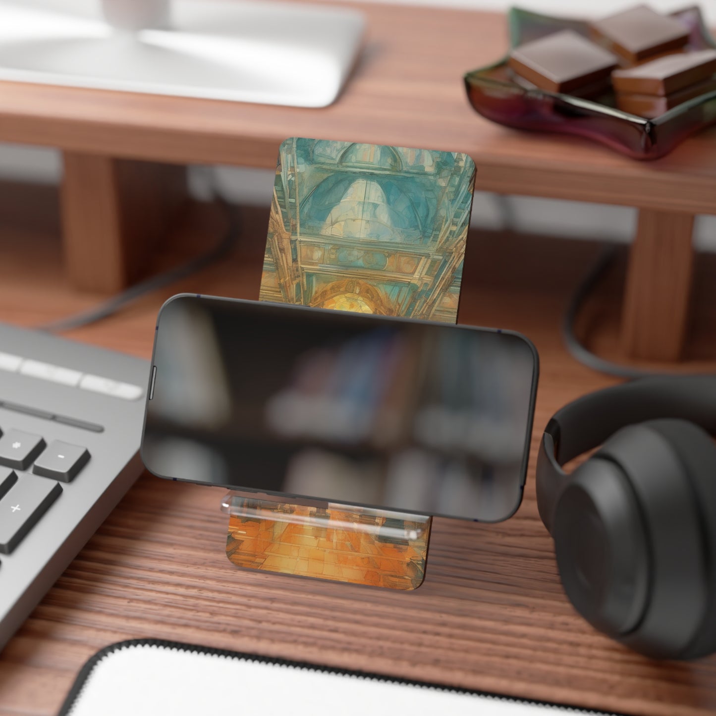 Smartphone Display Stand - 2-Piece Travel Desk Decor