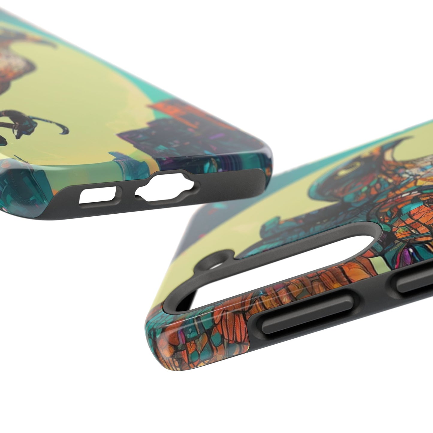 Neon Tough Phone Case - Impact-Resistant, Glossy Finish