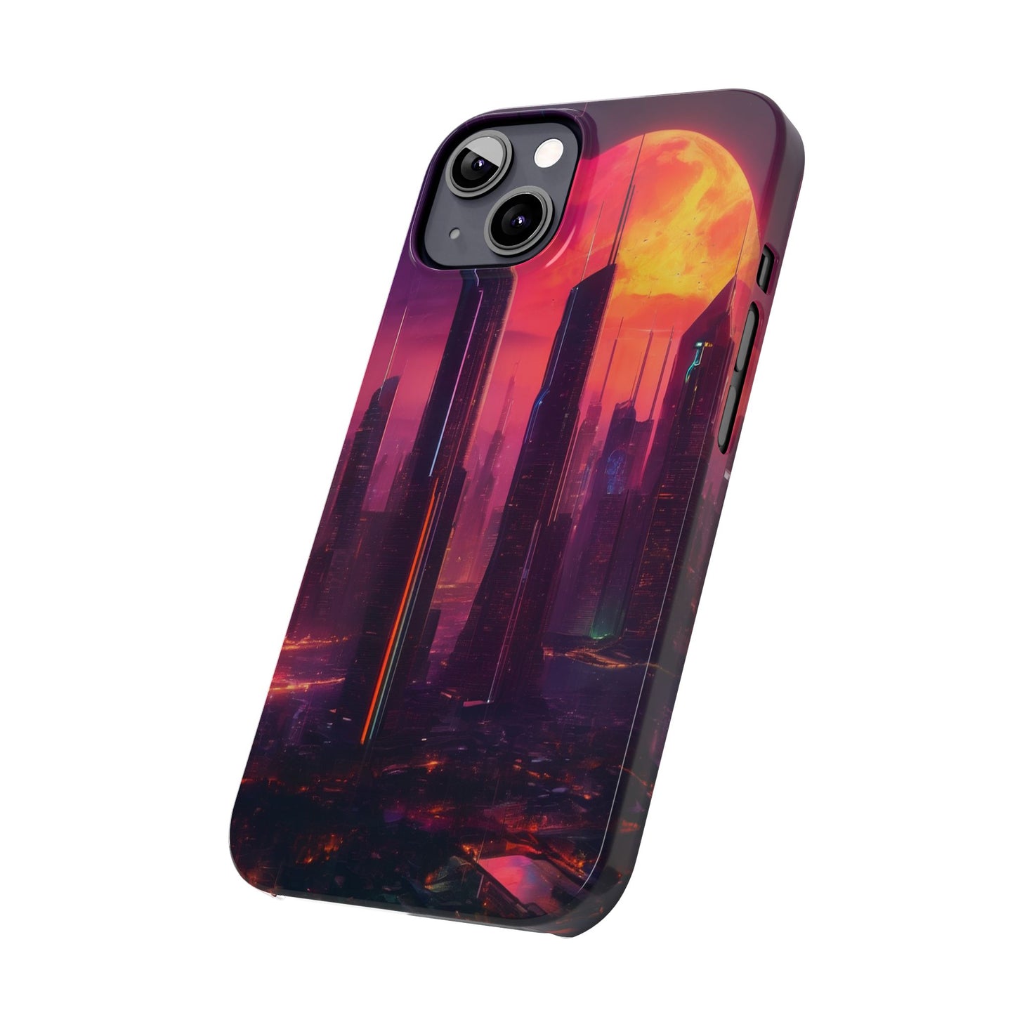 Slim Phone Case: Glossy Lexan, Impact-Resistant, Wireless Charging
