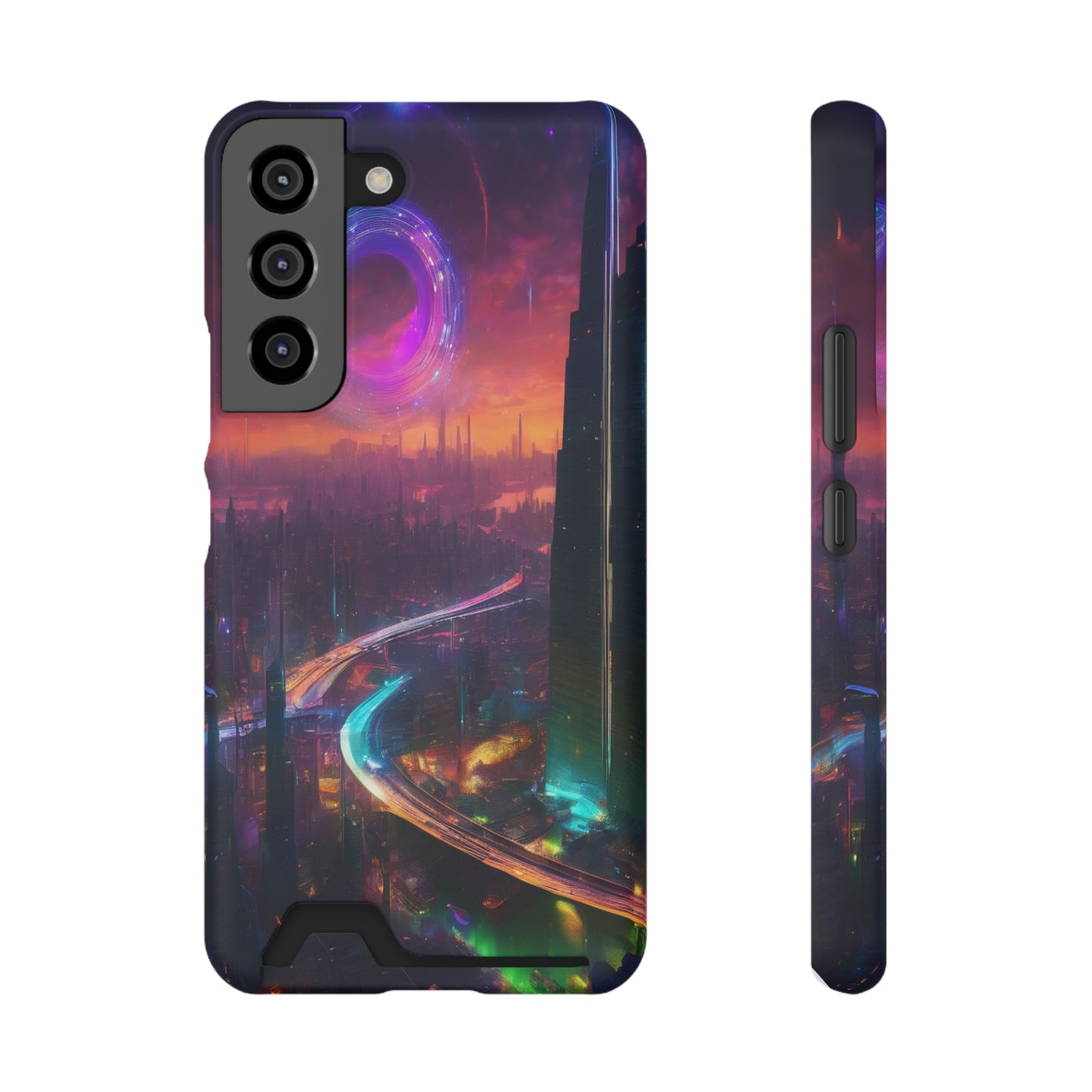 Neon Card Holder Phone Case - MagSafe, iPhone 13 & Galaxy S21/22