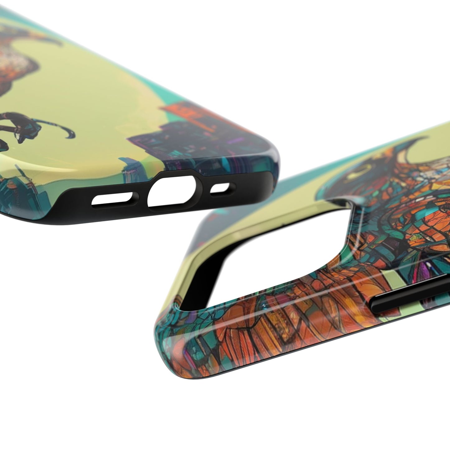 Neon Tough Phone Case - Impact-Resistant, Glossy Finish