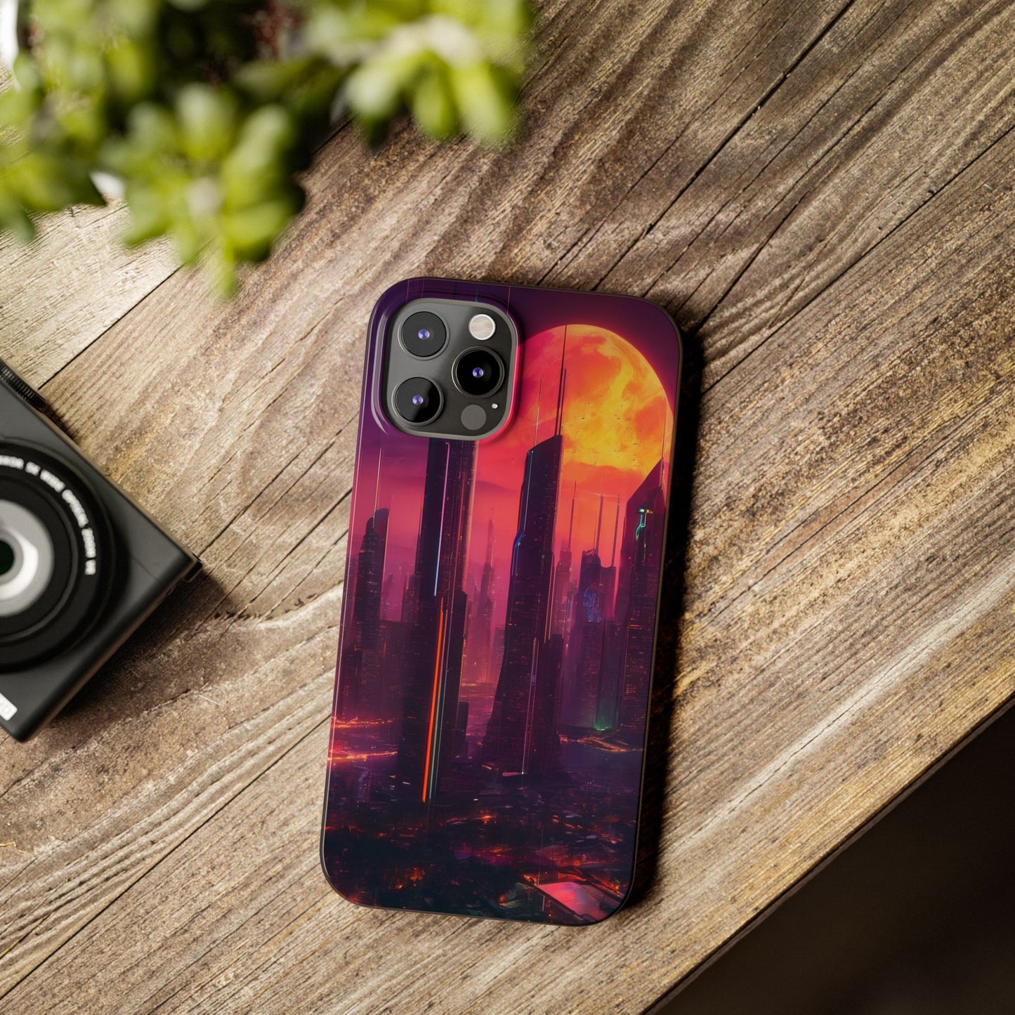 Slim Phone Case: Glossy Lexan, Impact-Resistant, Wireless Charging