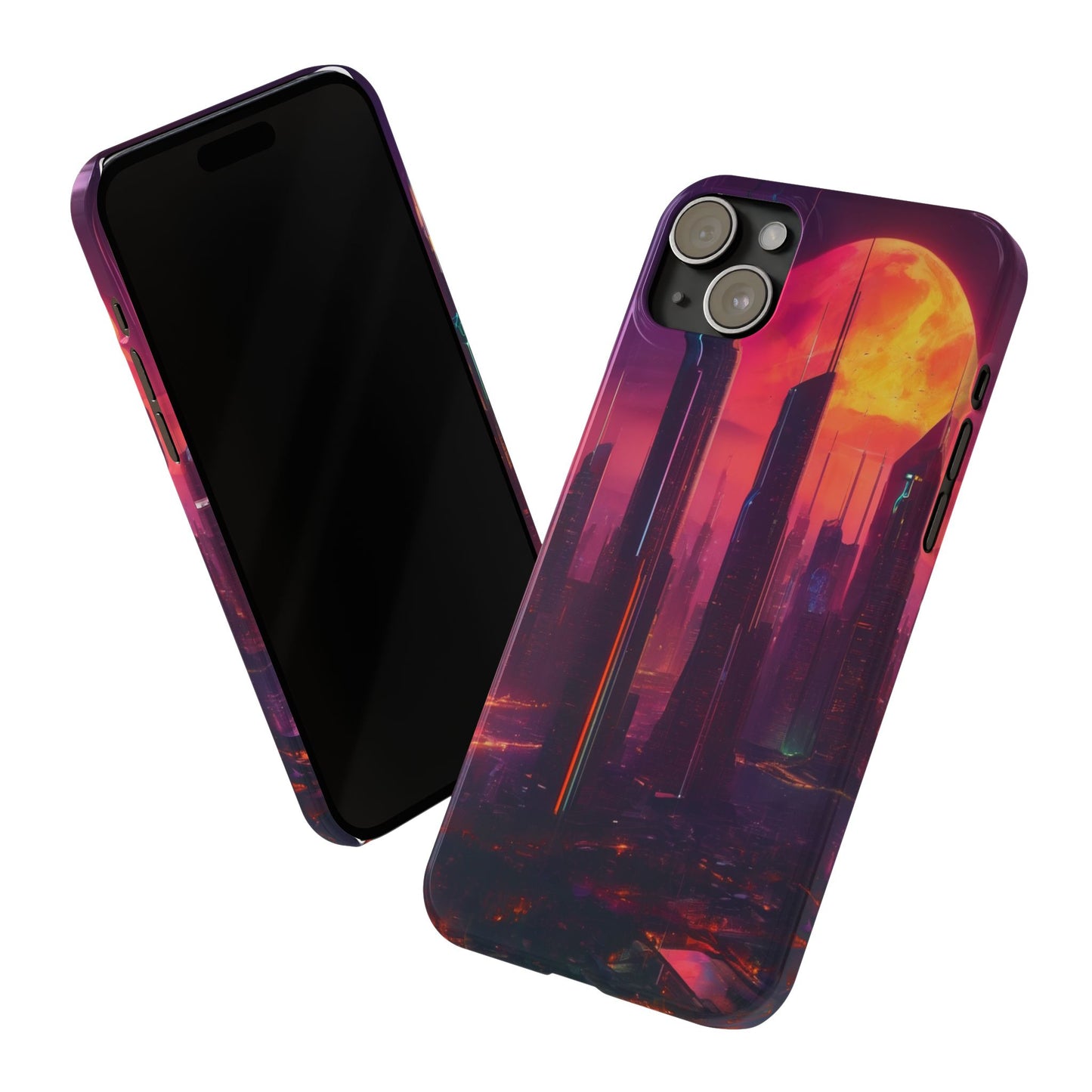 Slim Phone Case: Glossy Lexan, Impact-Resistant, Wireless Charging
