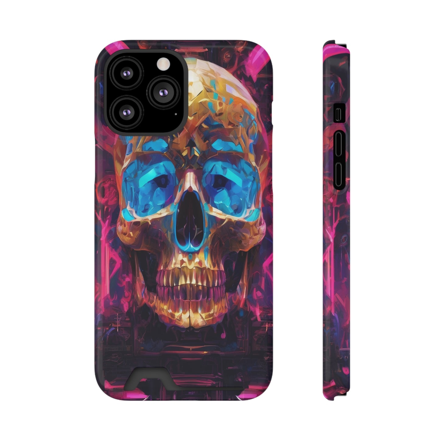 Neon Phone Case with Card Holder - MagSafe Compatible, Glossy/Matte