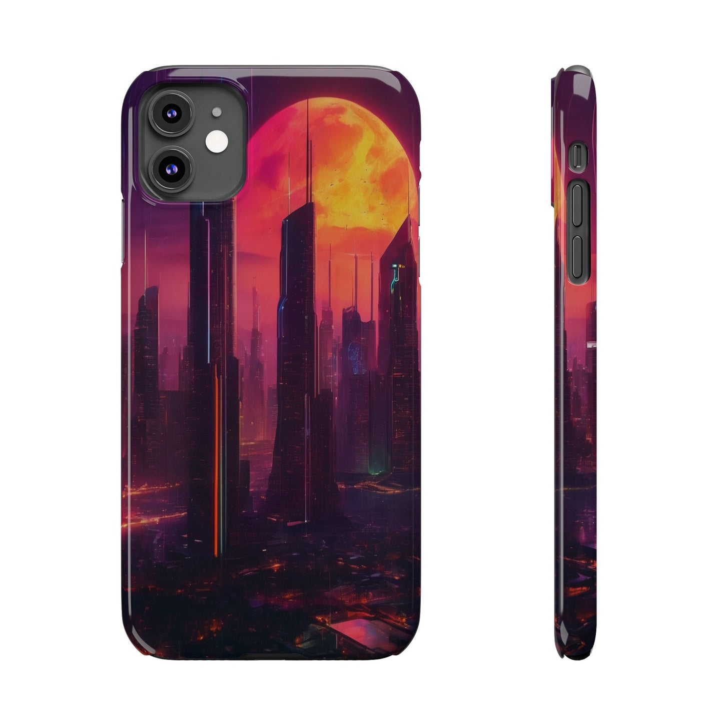 Slim Phone Case: Glossy Lexan, Impact-Resistant, Wireless Charging