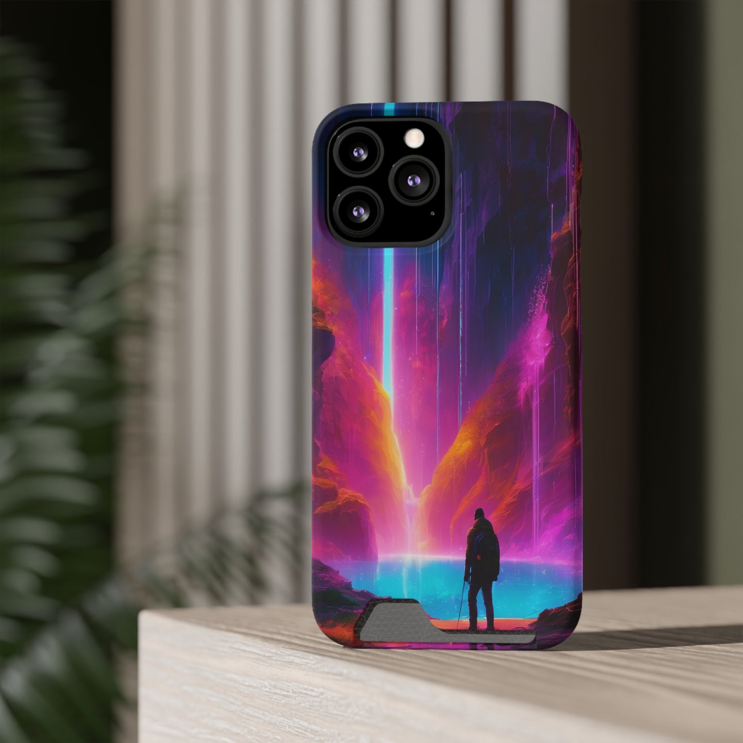 Neon Phone Case with Card Holder – MagSafe, 1 Card Slot