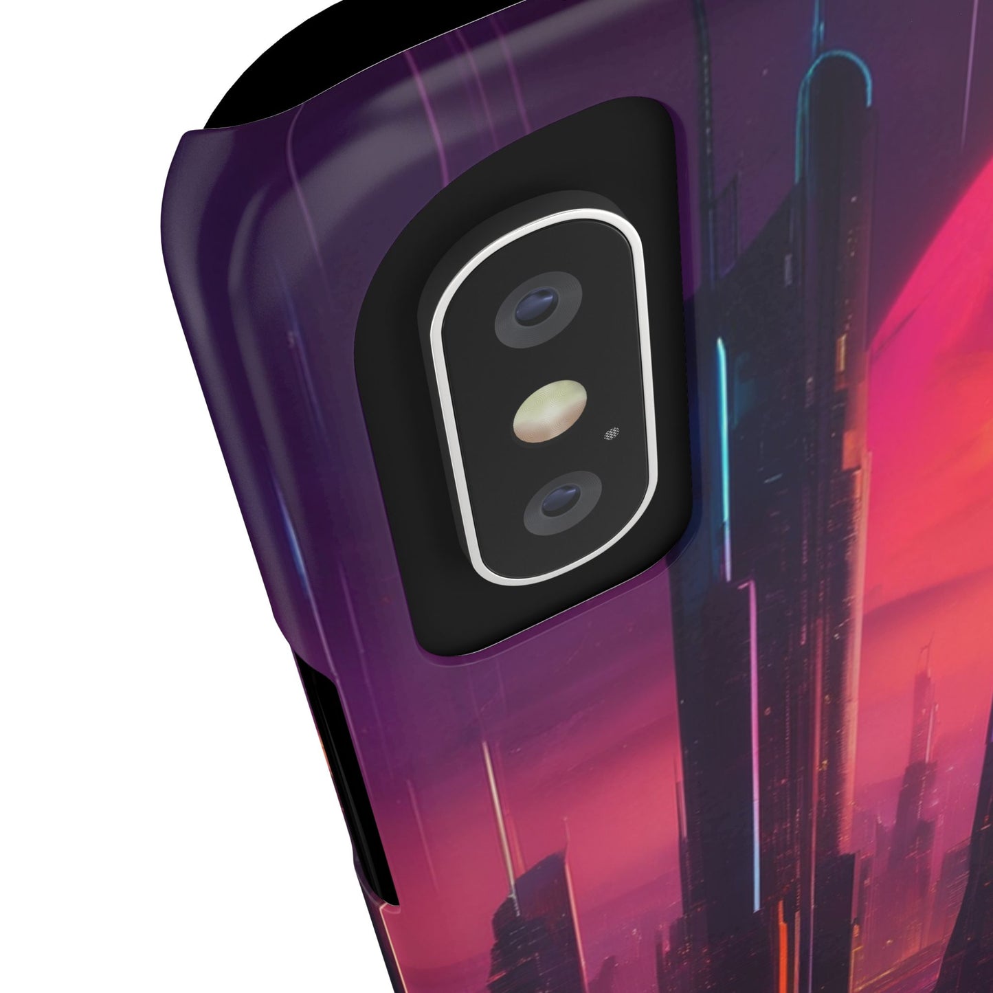 Slim Phone Case: Glossy Lexan, Impact-Resistant, Wireless Charging