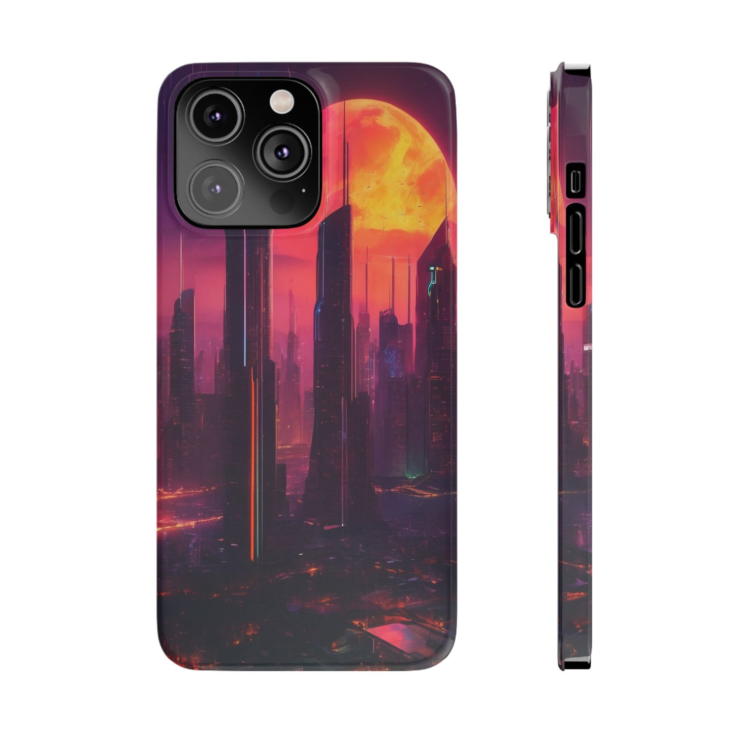 Slim Phone Case: Glossy Lexan, Impact-Resistant, Wireless Charging