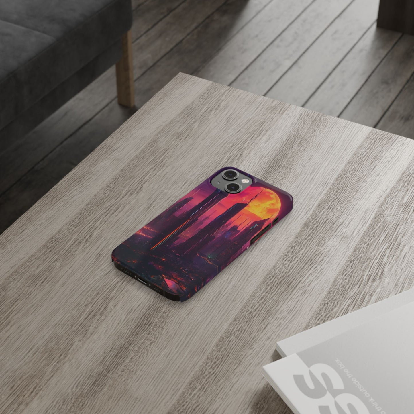 Slim Phone Case: Glossy Lexan, Impact-Resistant, Wireless Charging