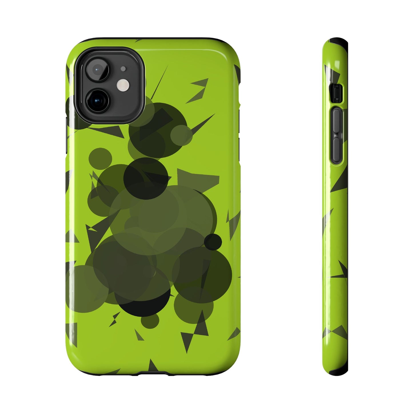 Lime Green Abstract Pattern Tough Phone Cases, Case-Mate