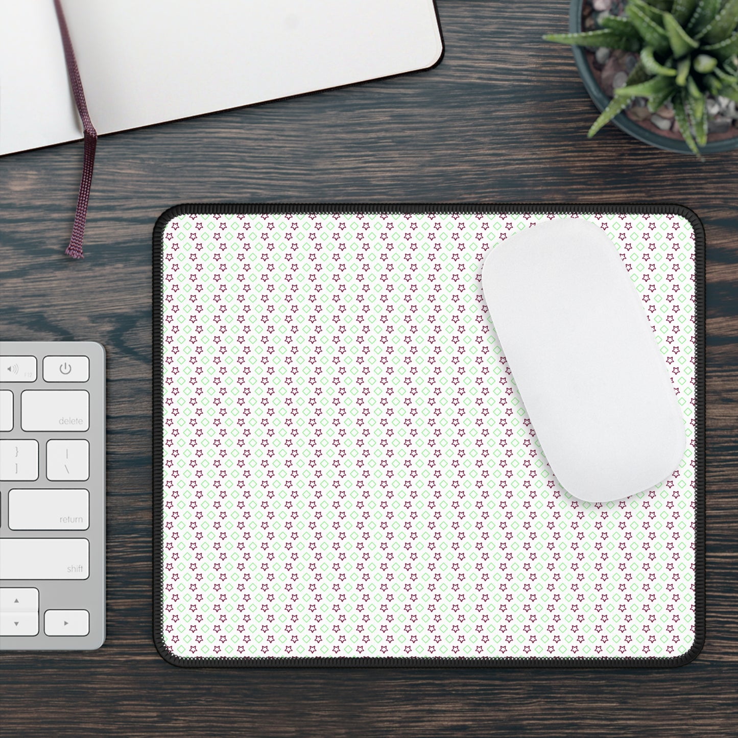 Neon Gaming Mouse Pad 9x7in Neoprene with Stitched Edges