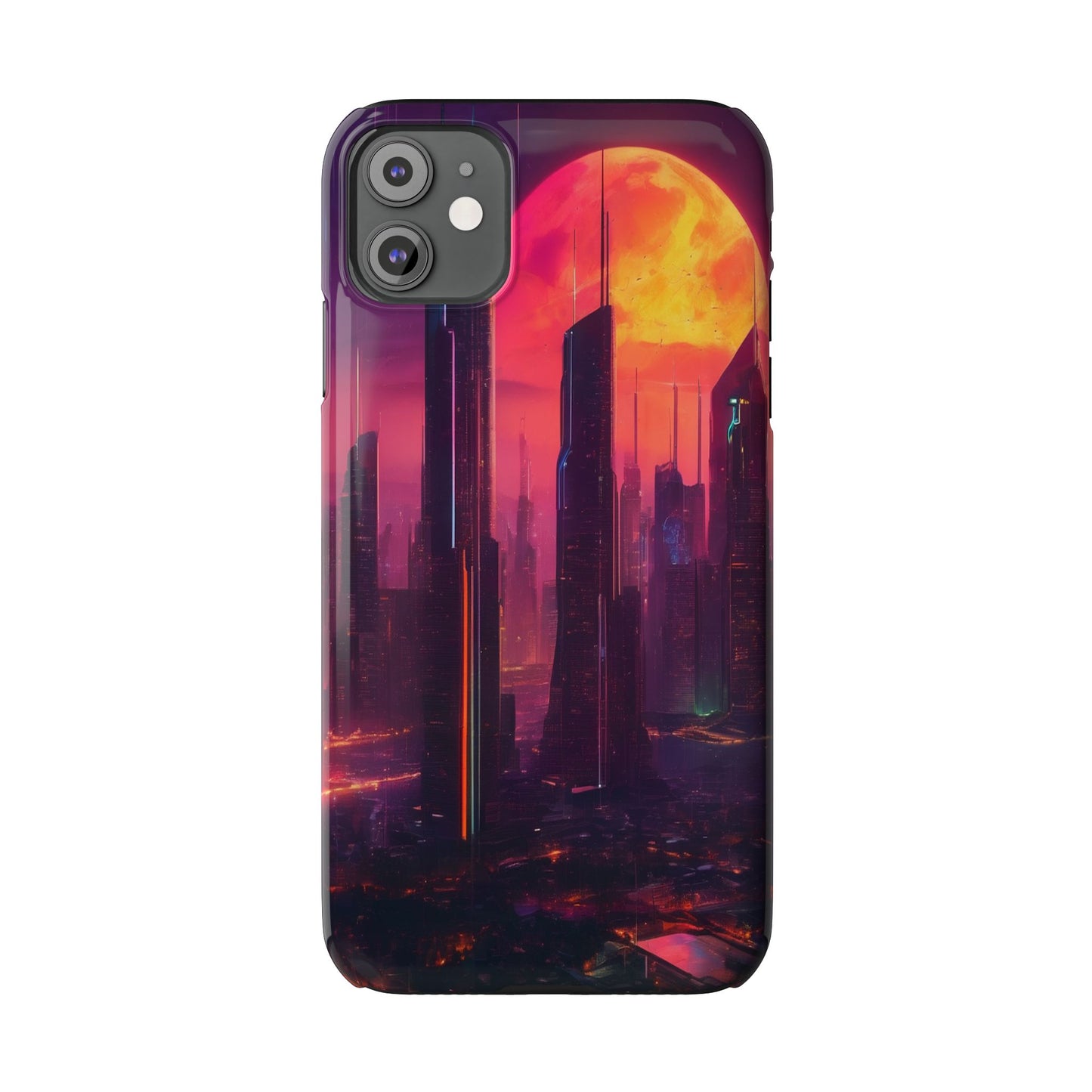 Slim Phone Case: Glossy Lexan, Impact-Resistant, Wireless Charging