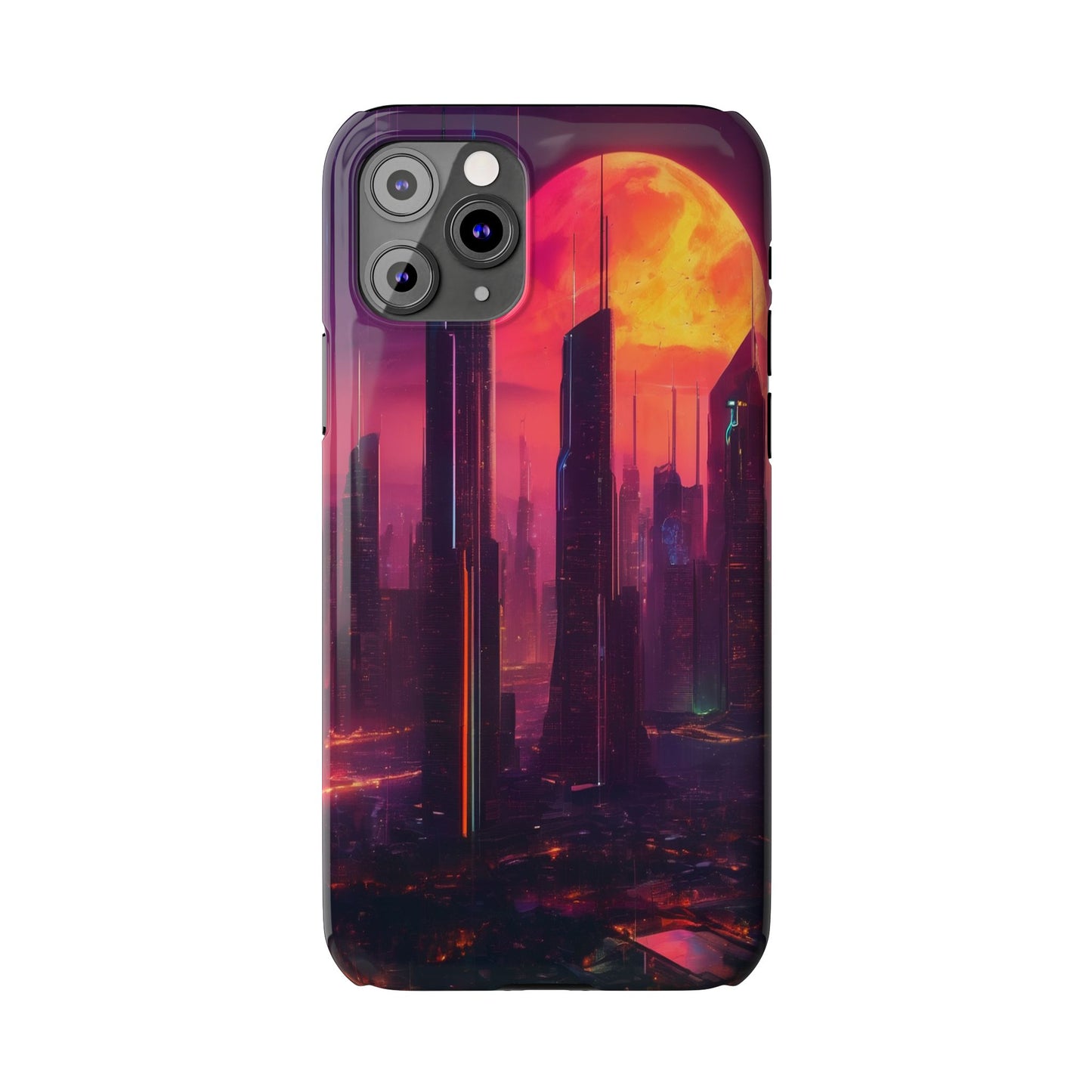 Slim Phone Case: Glossy Lexan, Impact-Resistant, Wireless Charging