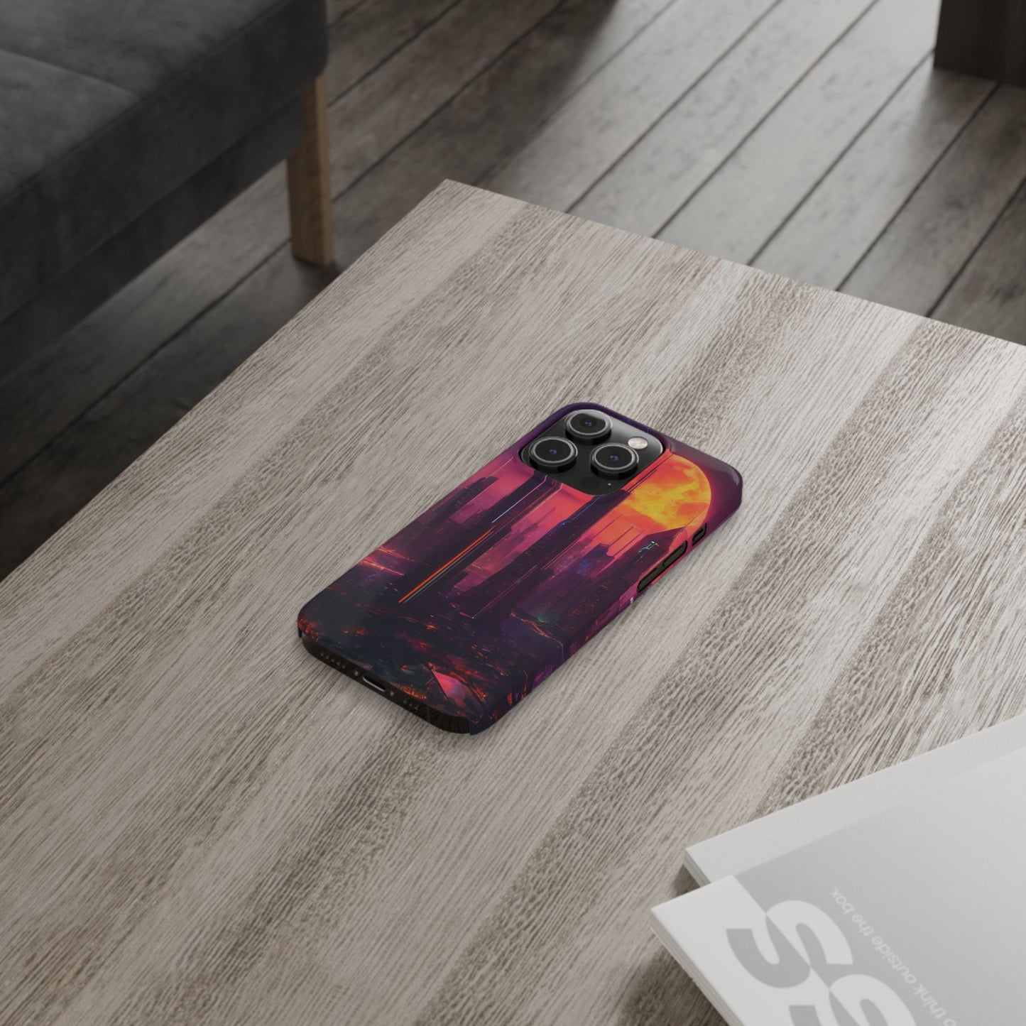Slim Phone Case: Glossy Lexan, Impact-Resistant, Wireless Charging