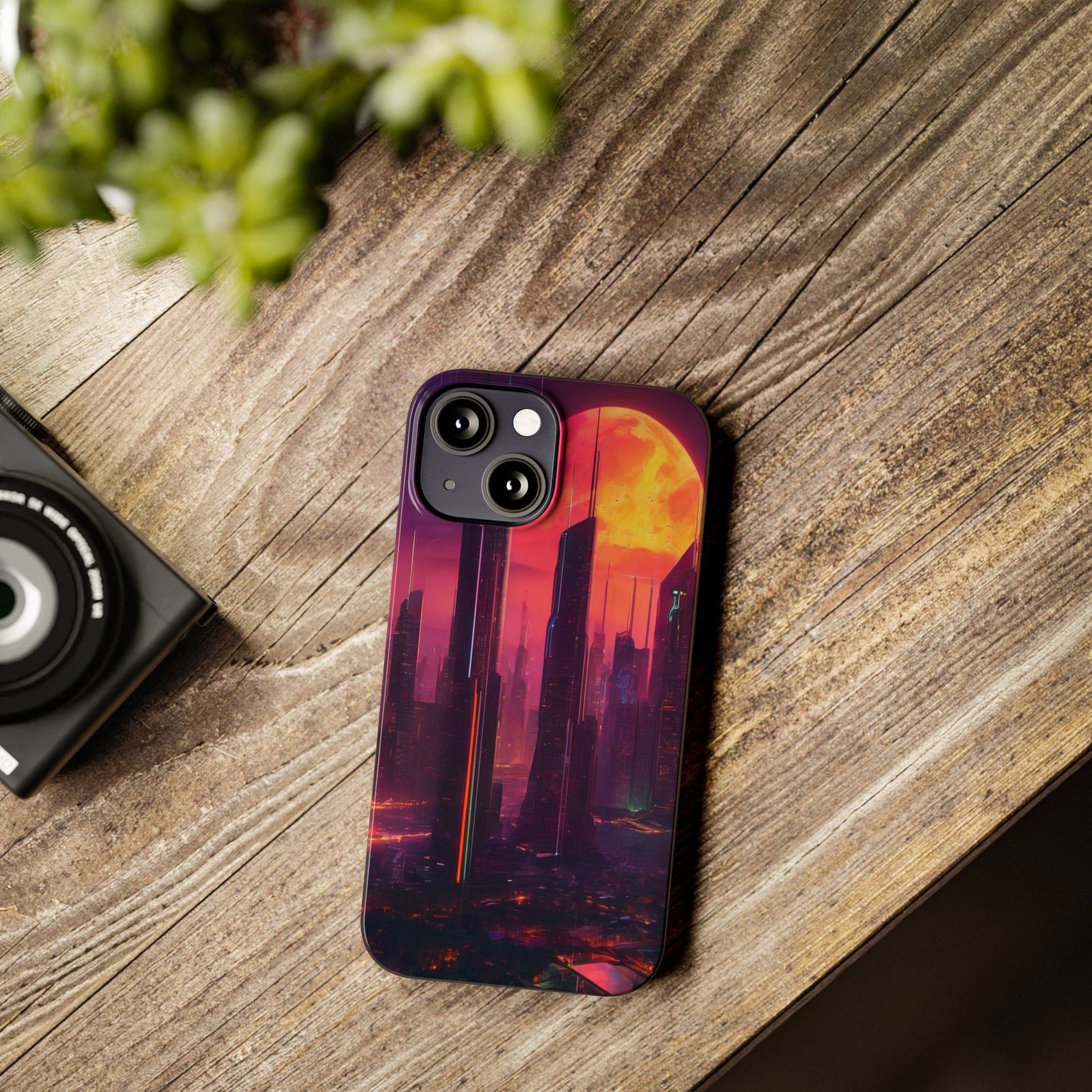 Slim Phone Case: Glossy Lexan, Impact-Resistant, Wireless Charging