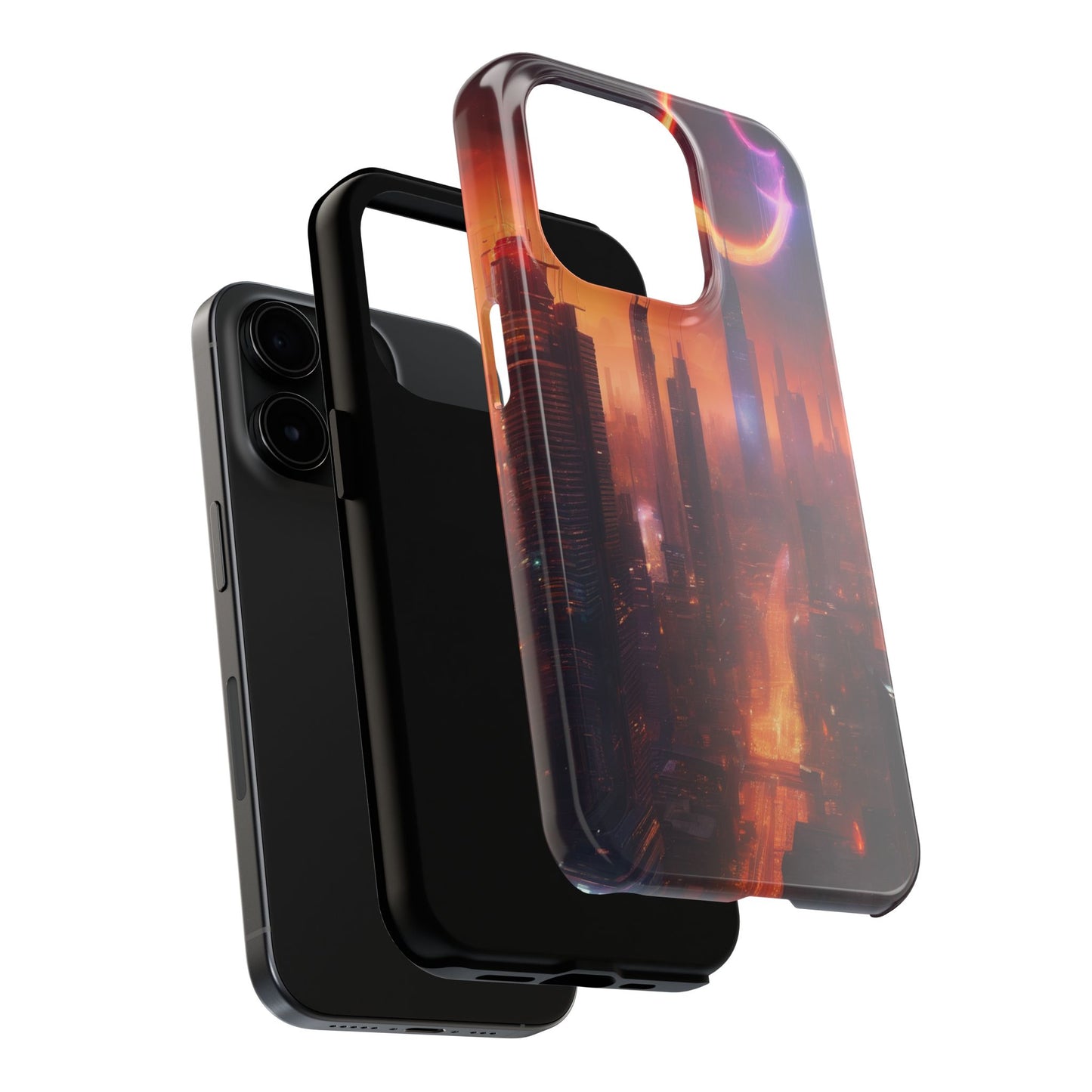 Rugged Phone Case - Impact-Resistant Dual-Layer TPU/PC, Glossy