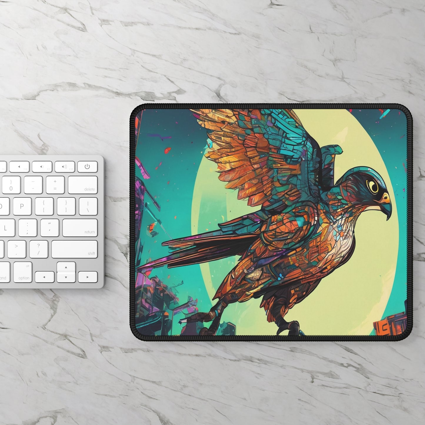 Gaming Mouse Pad - Custom 9x7 Neoprene with Stitched Edge