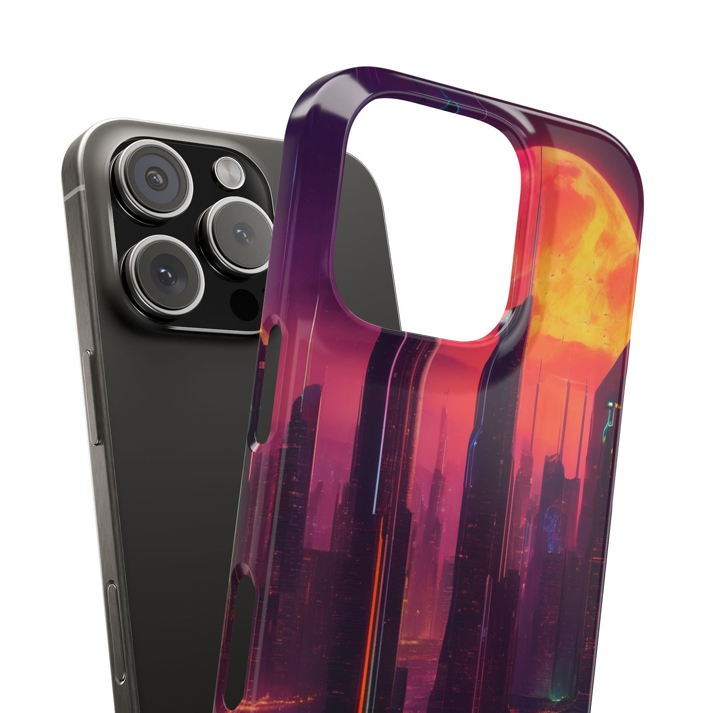 Slim Phone Case: Glossy Lexan, Impact-Resistant, Wireless Charging