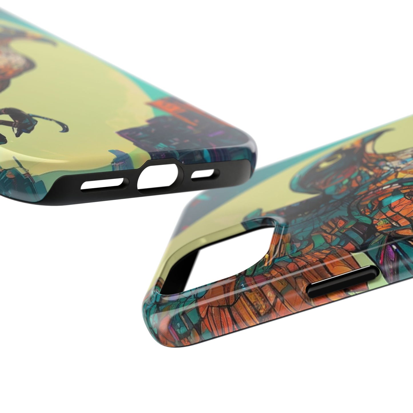 Neon Tough Phone Case - Impact-Resistant, Glossy Finish