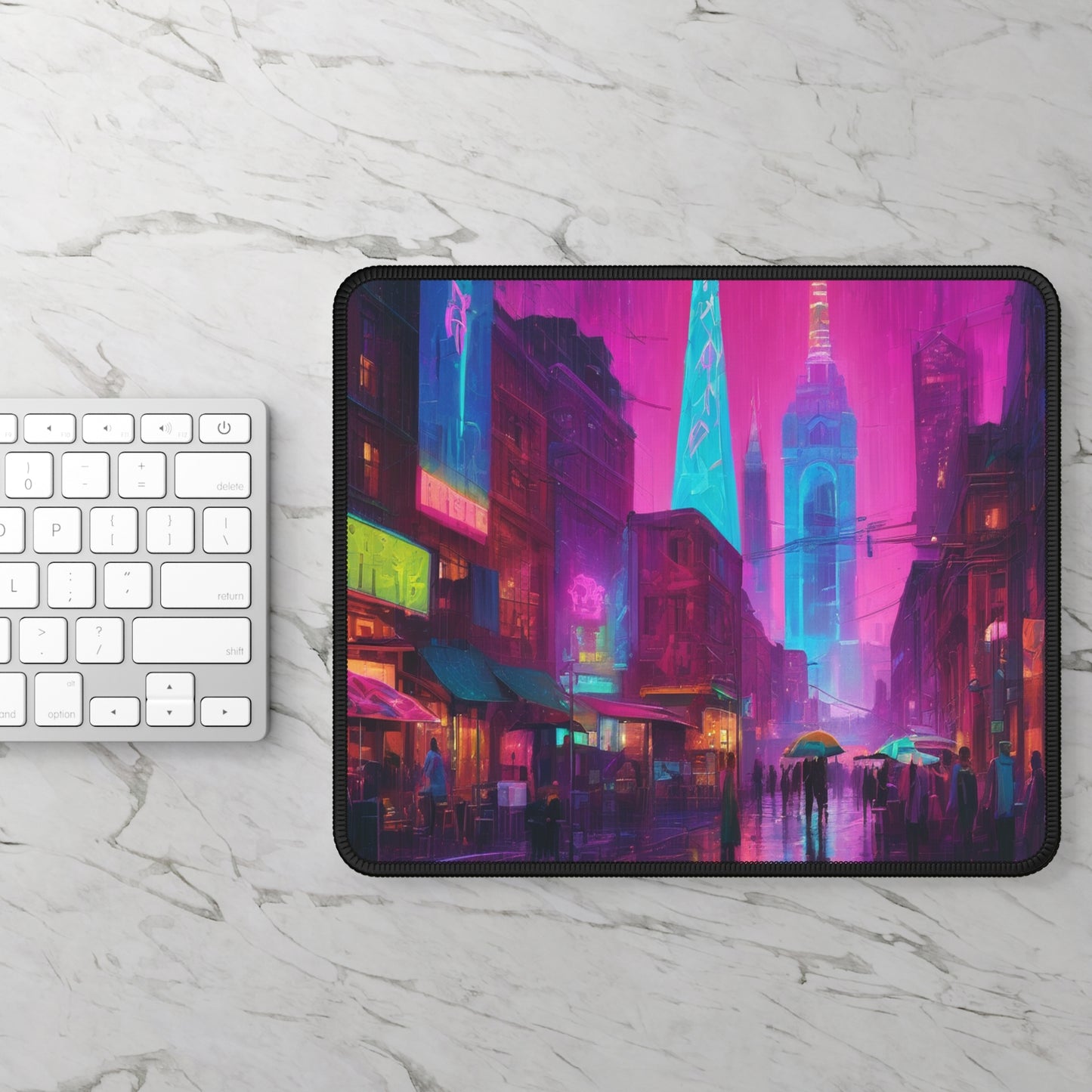 Gaming Mouse Pad 9x7 Neoprene - Custom Graphics, Stitched Edge