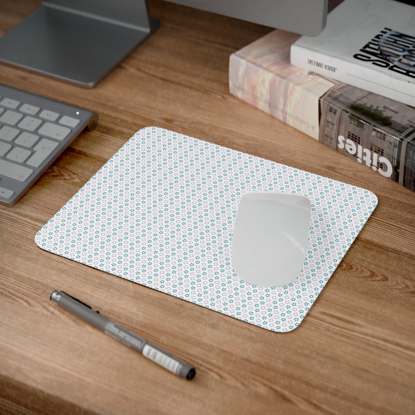 Neon Desk Mouse Pad - Customizable, One-Sided Print, 0.12in Thick