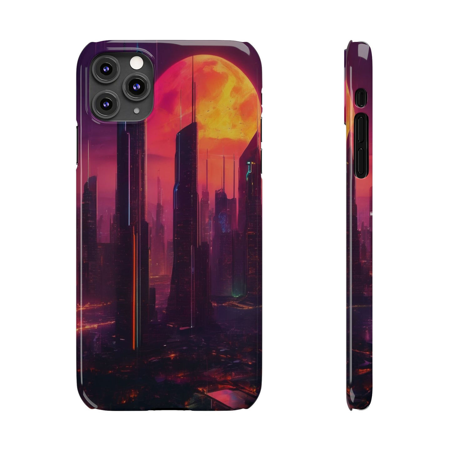 Slim Phone Case: Glossy Lexan, Impact-Resistant, Wireless Charging