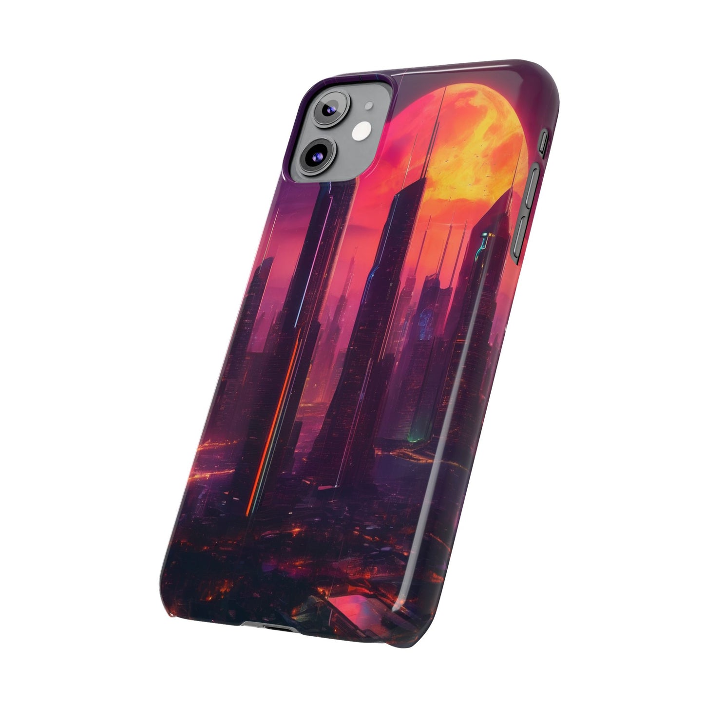 Slim Phone Case: Glossy Lexan, Impact-Resistant, Wireless Charging