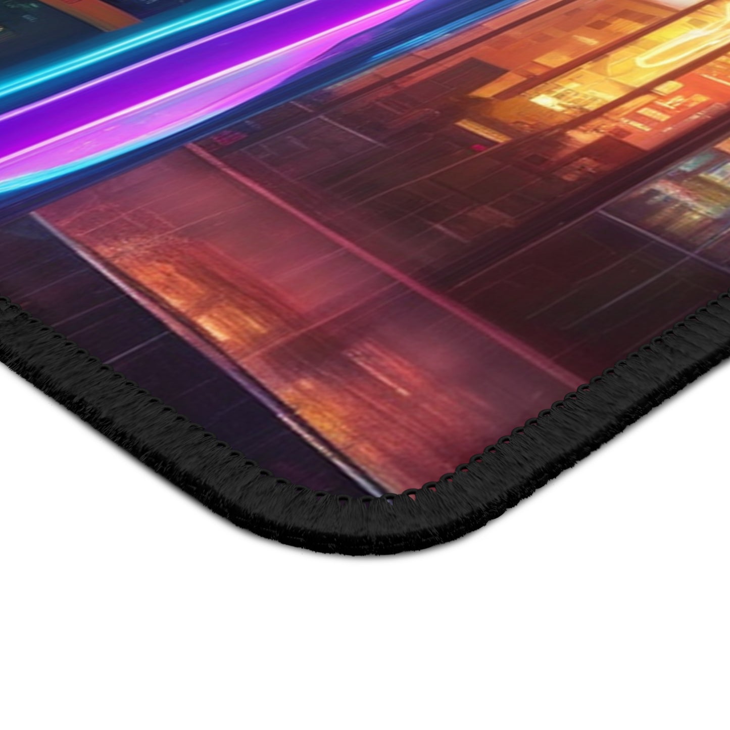 Neon Gaming Mouse Pad - Custom 9x7 Neoprene with Stitched Edges