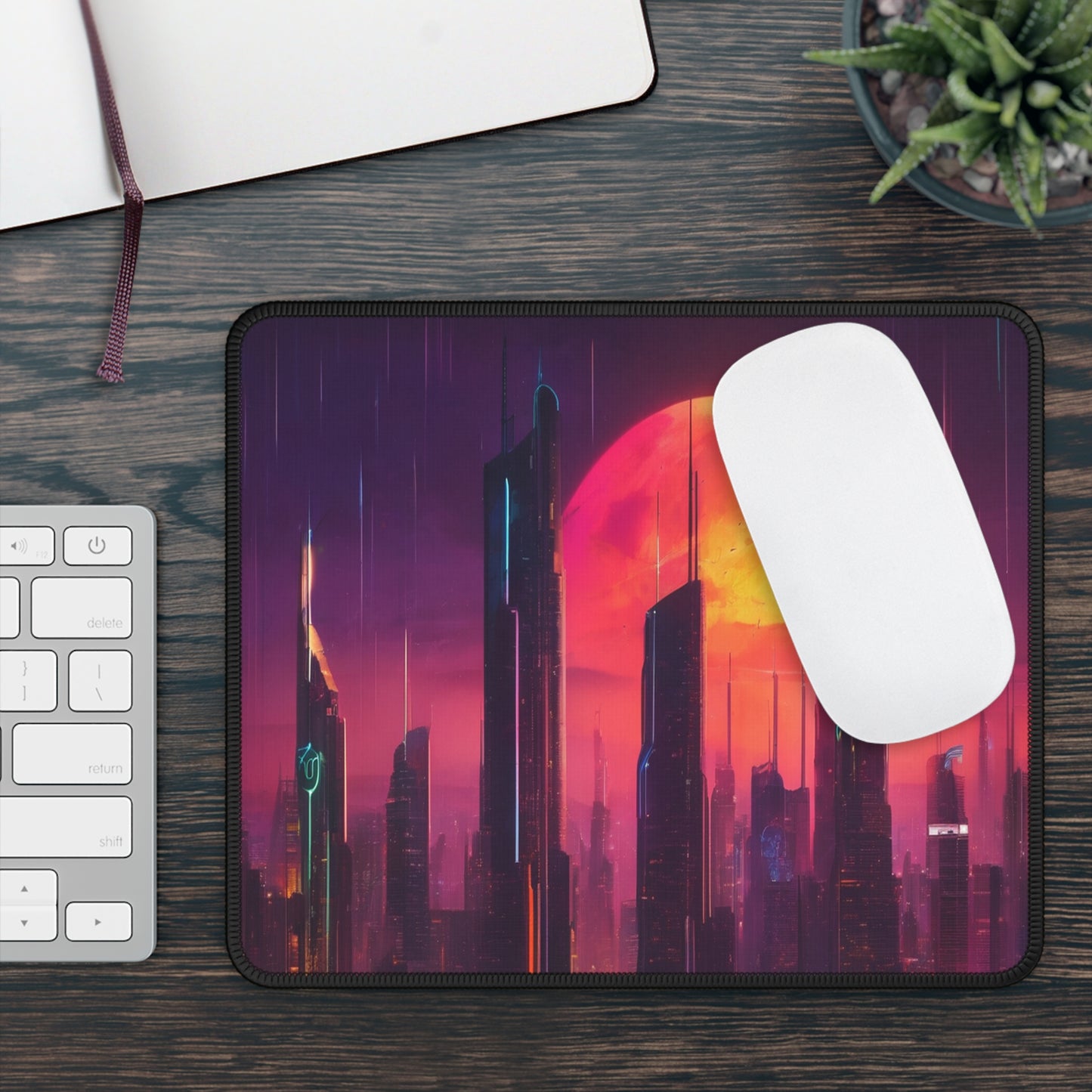 Custom Gaming Mouse Pad 9x7 Neoprene - Stitched Edges