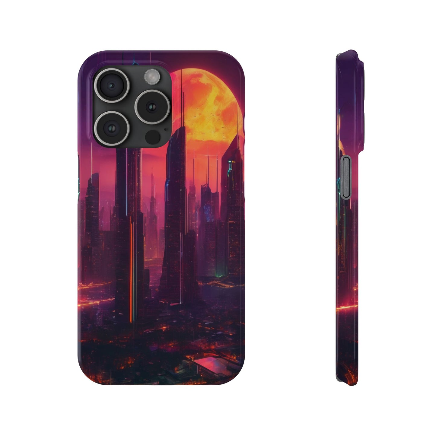 Slim Phone Case: Glossy Lexan, Impact-Resistant, Wireless Charging