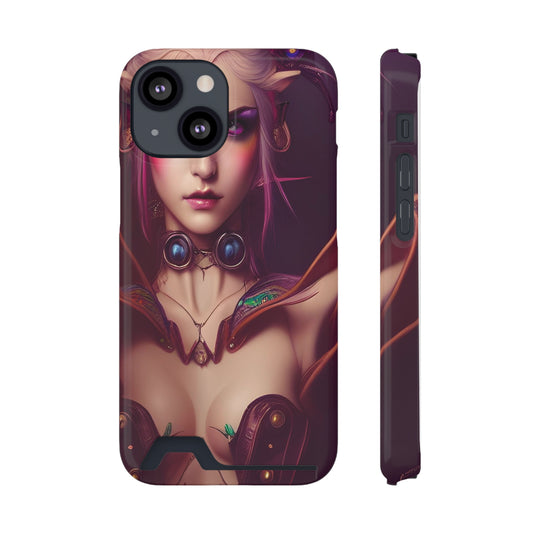 Phone Case with Card Holder - Polycarbonate, Glossy or Matte