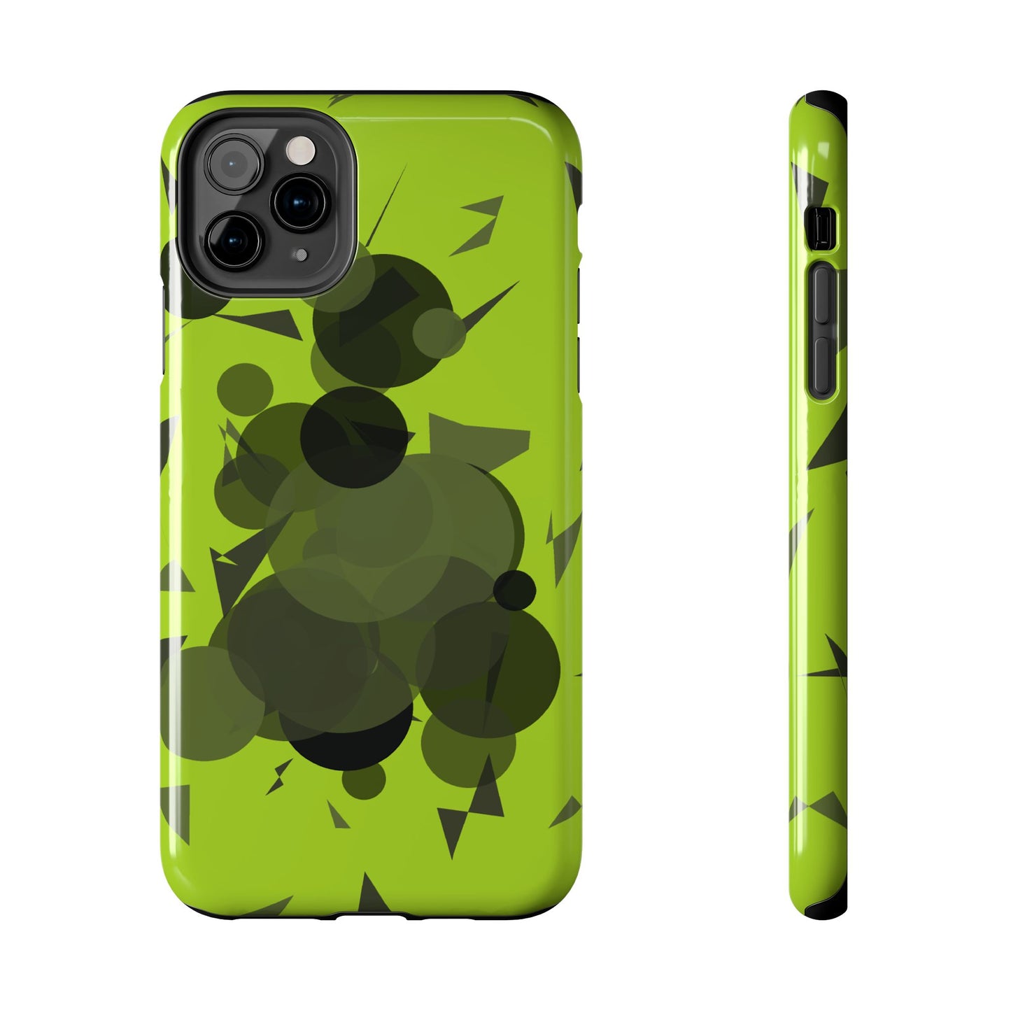 Lime Green Abstract Pattern Tough Phone Cases, Case-Mate